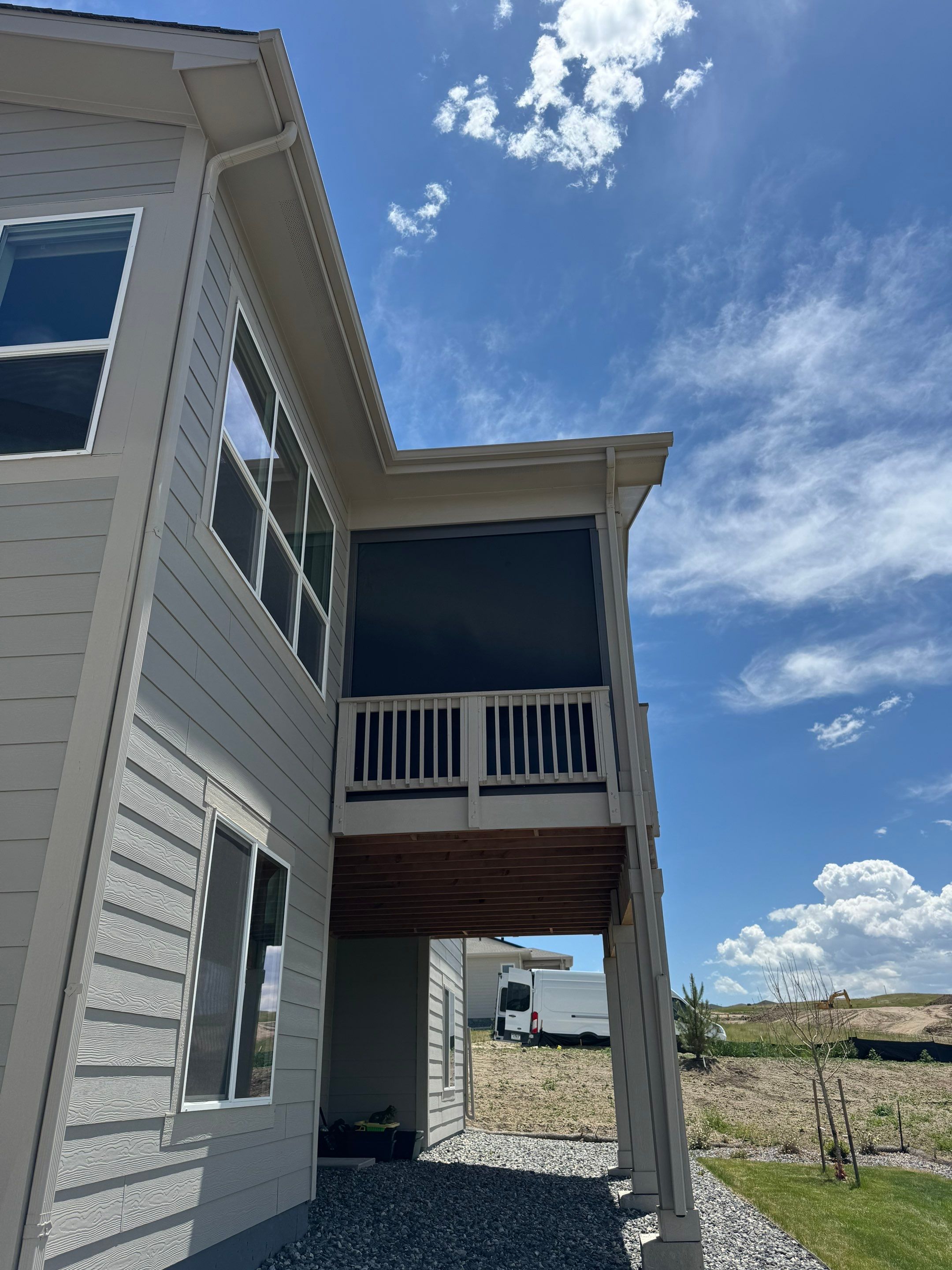 Castle Rock Exterior All-Weather MagnaTrack Screens Installation by Outdoor Solutions Colorado