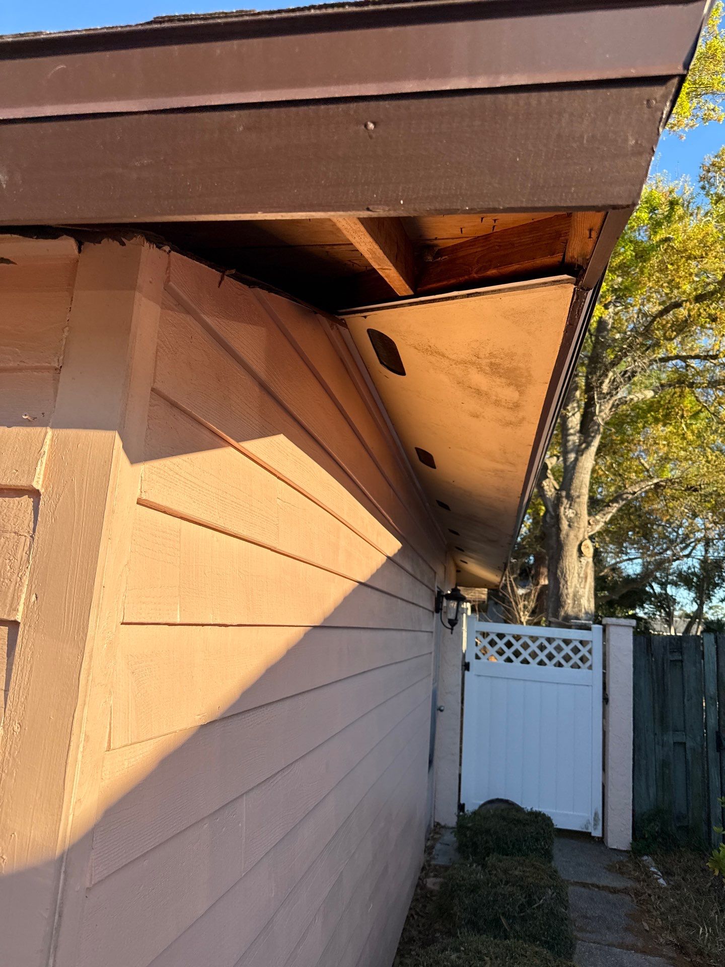 Musket Brown Soffit Installation in Sarasota FL by Gutter Professors