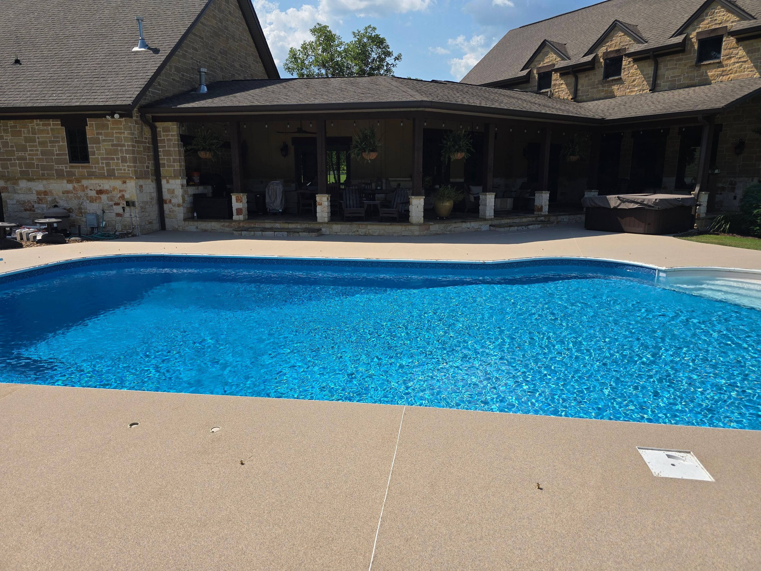 Pool Deck using Biscuit by Elite Floor Solutions
