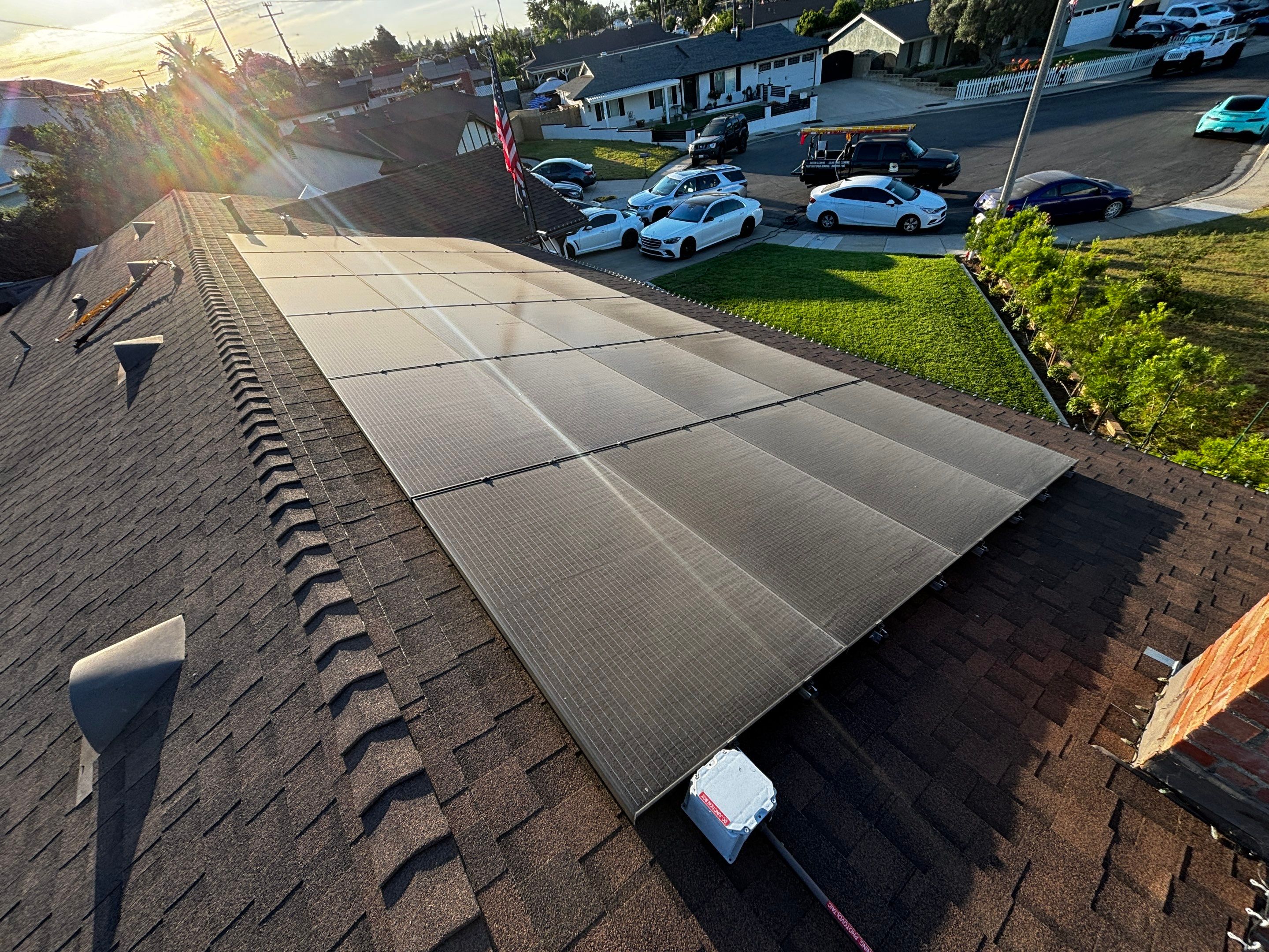 Residential Solar Panel Cleaning in Chino California by Palm Coast Solar Cleaning