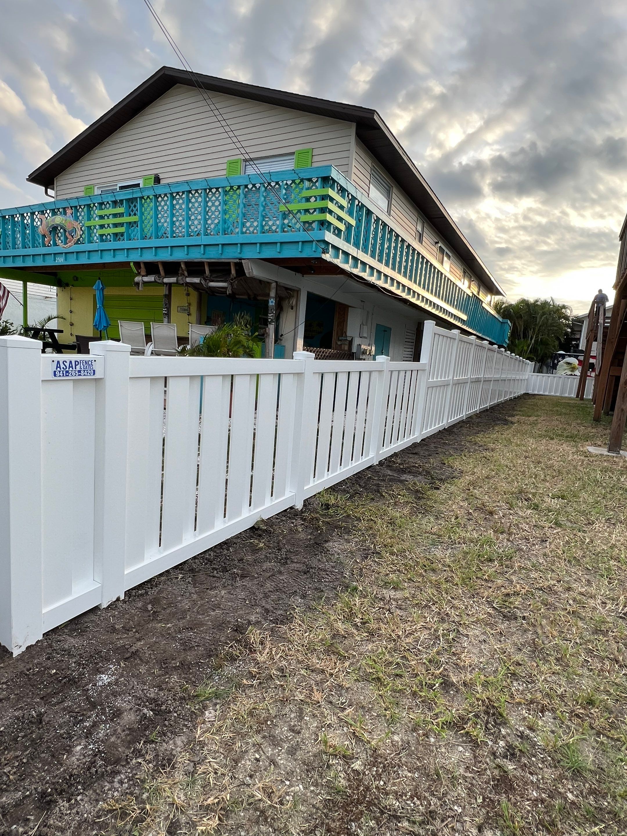 Vinyl Fence Installation using Vinyl Vertical Shadowbox Privacy Fence by Asap fence and gates, LLC