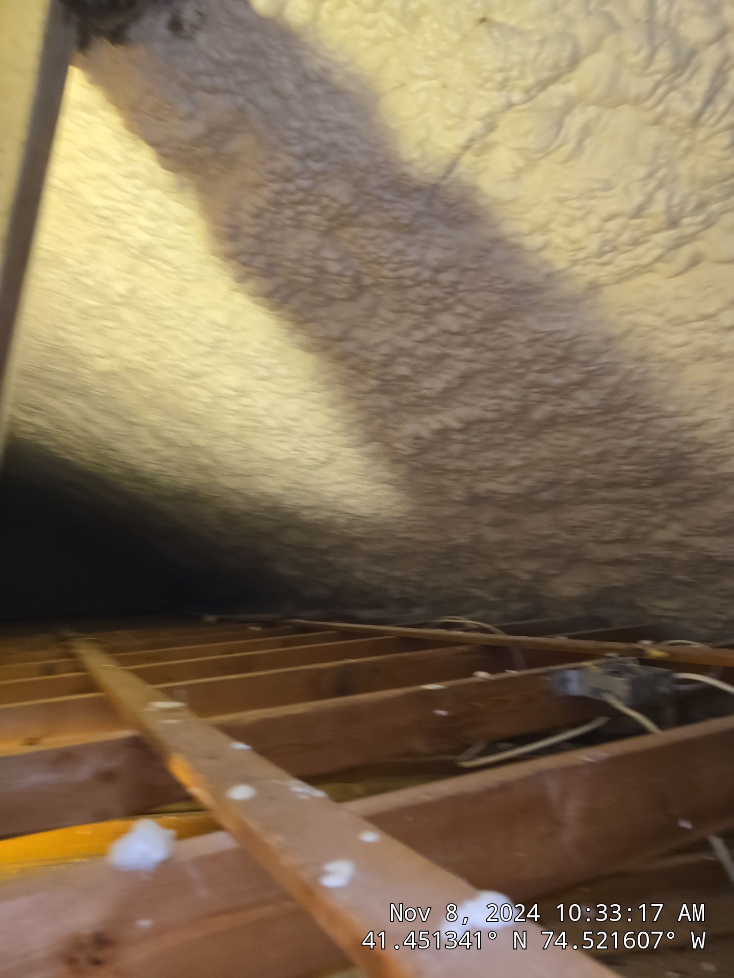Attic Insulation using open cell spray foam by NYS Foam & Energy