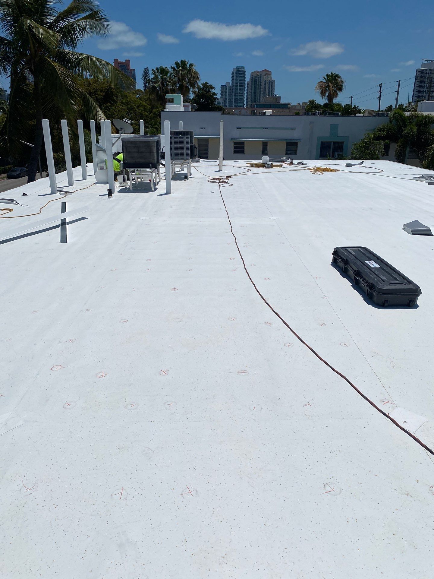 Miami Beach Condominium Complete Flat Roof and TPO Installation by AJF ROOFING INC