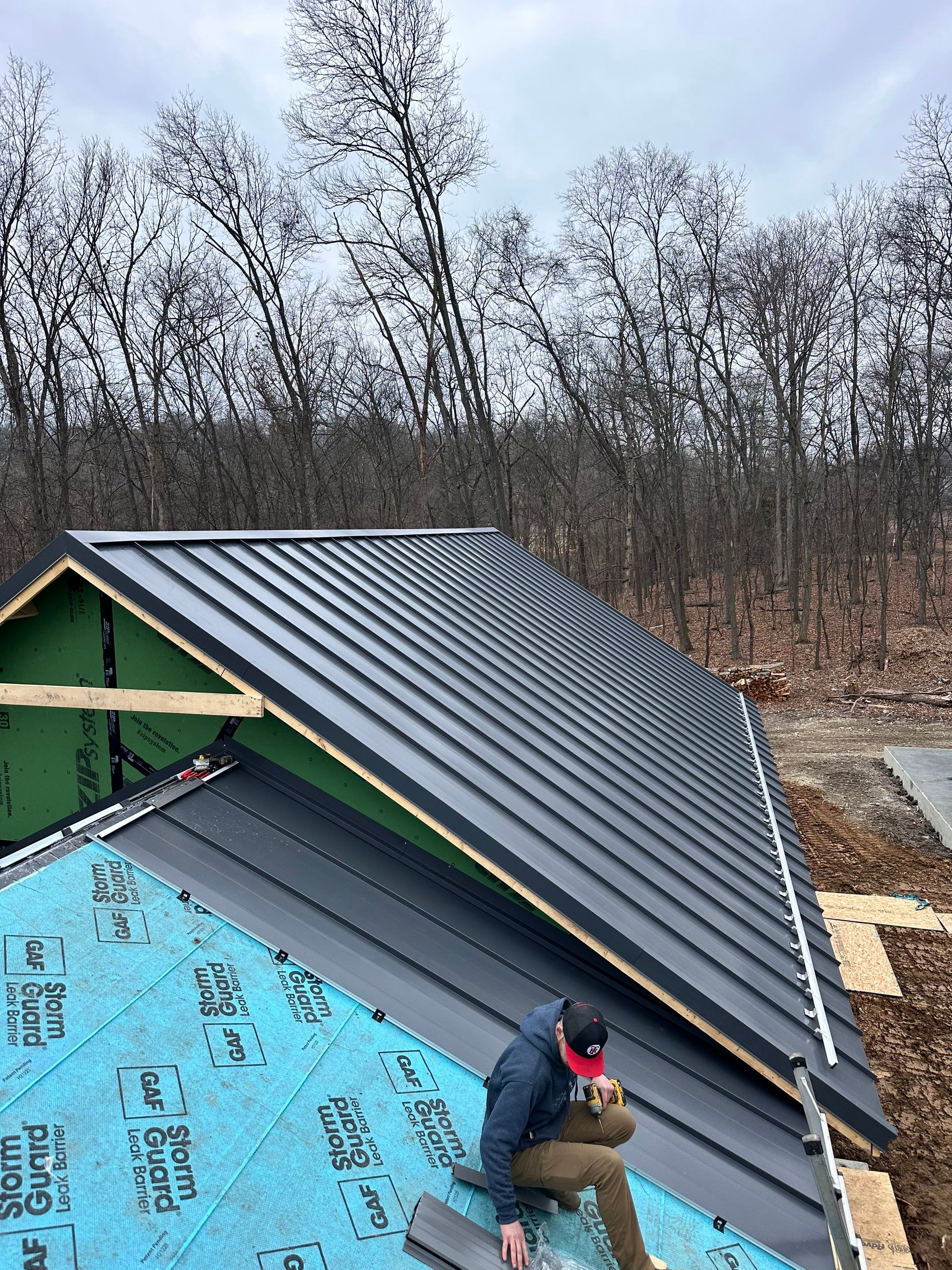 Standing Seam  using Everlast Standing Seam 24 Gauge  by Teflon Roofing