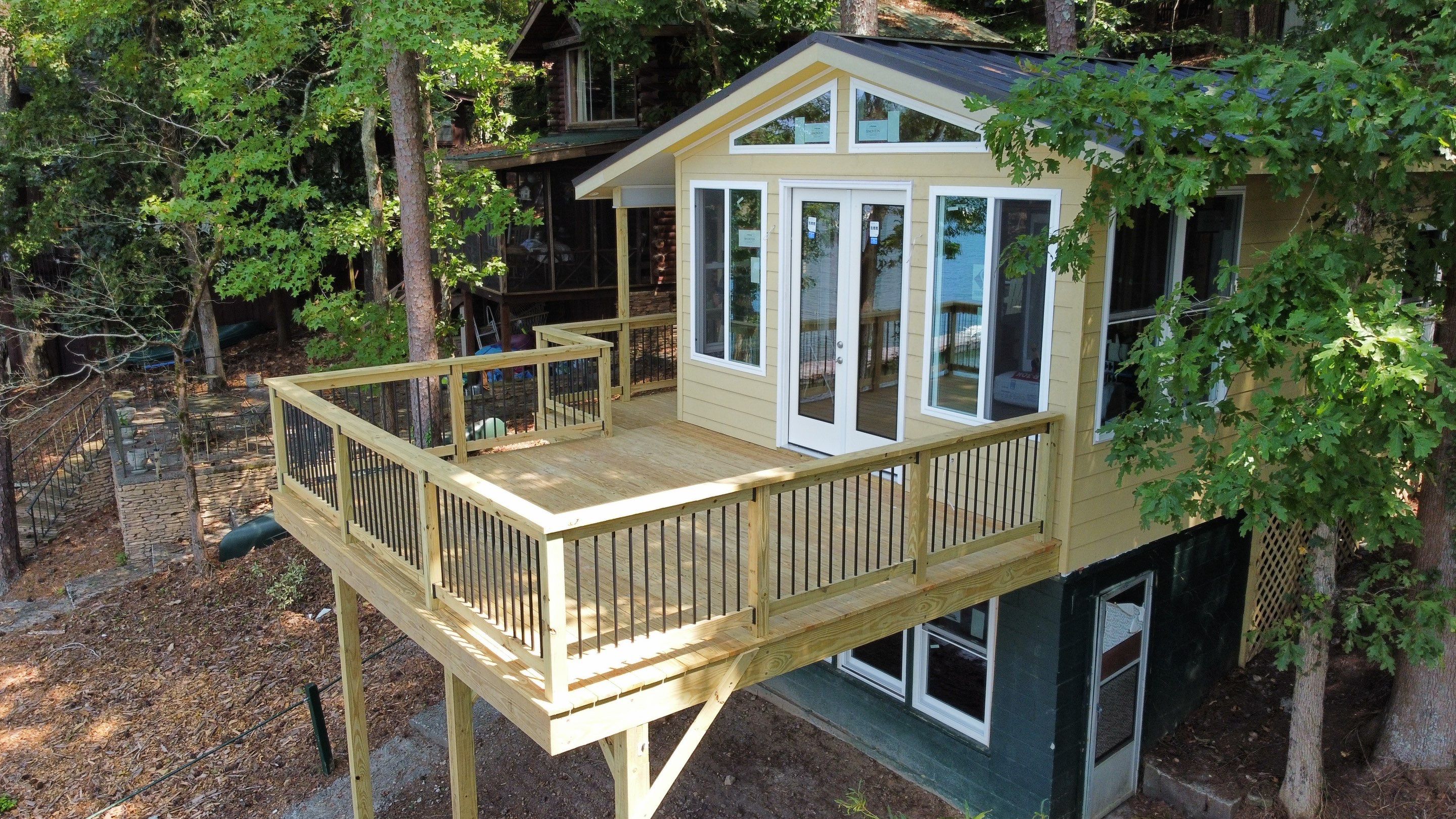 Lakefront Room Addition and Custom Deck Build in Acworth by Swift Home Renovations 
