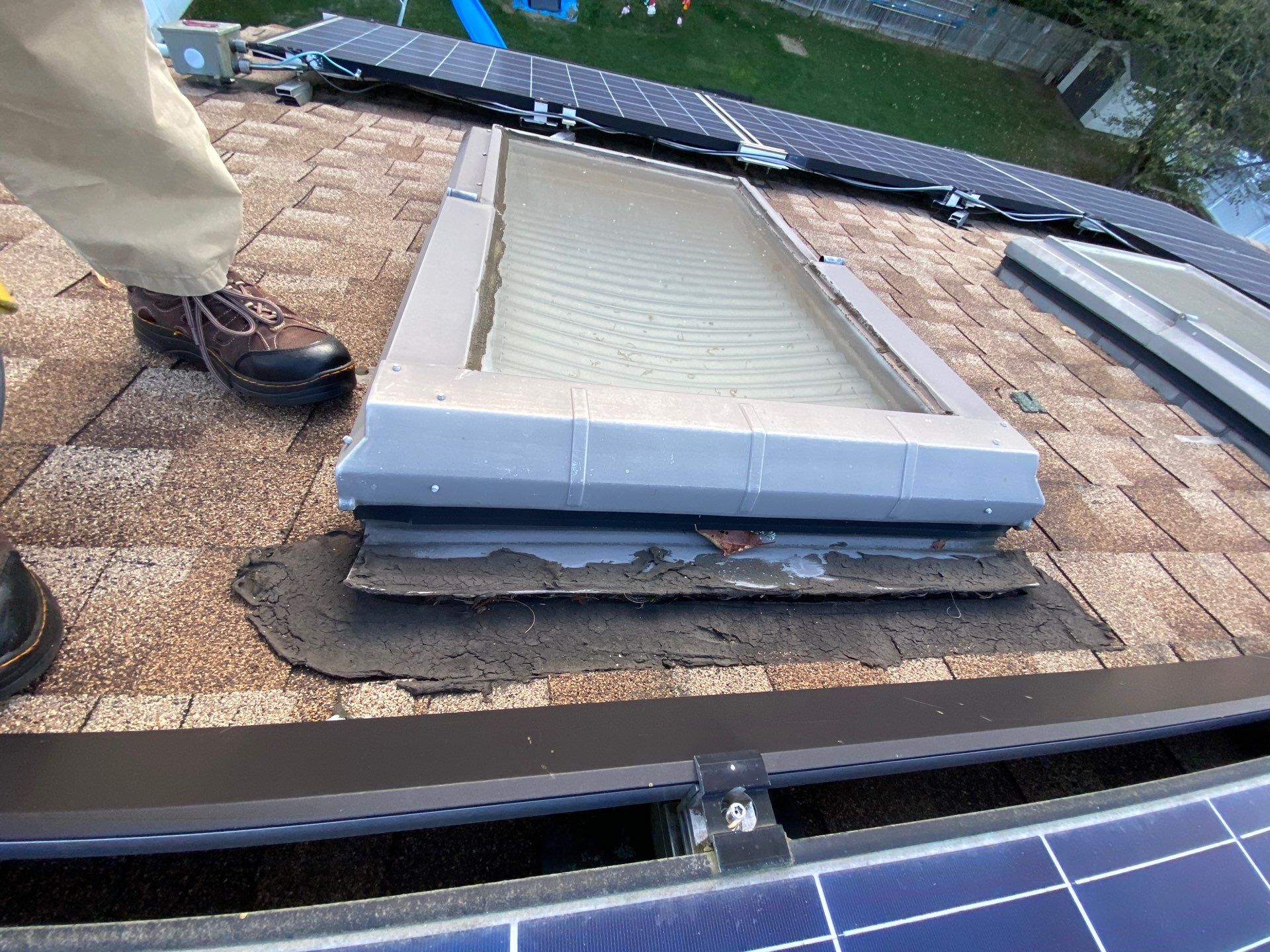 Tewksbury Dual Skylight Replacement with Solar Shades by Mighty Dog Roofing of Greater Middlesex County