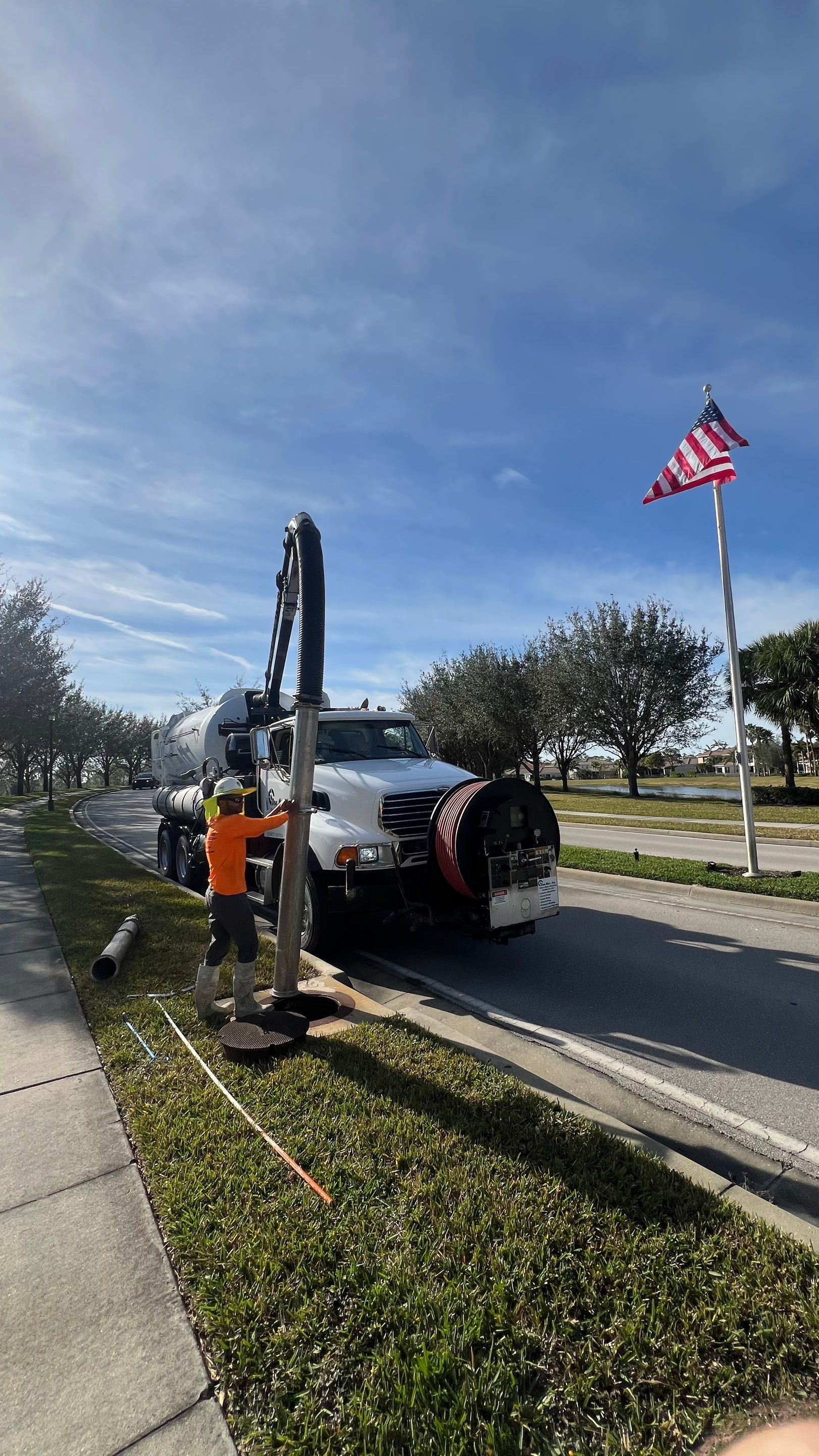 Naples Association Catch Basin Cleaning using Vactor Truck by Don Mar, Inc. Storm Water Solutions