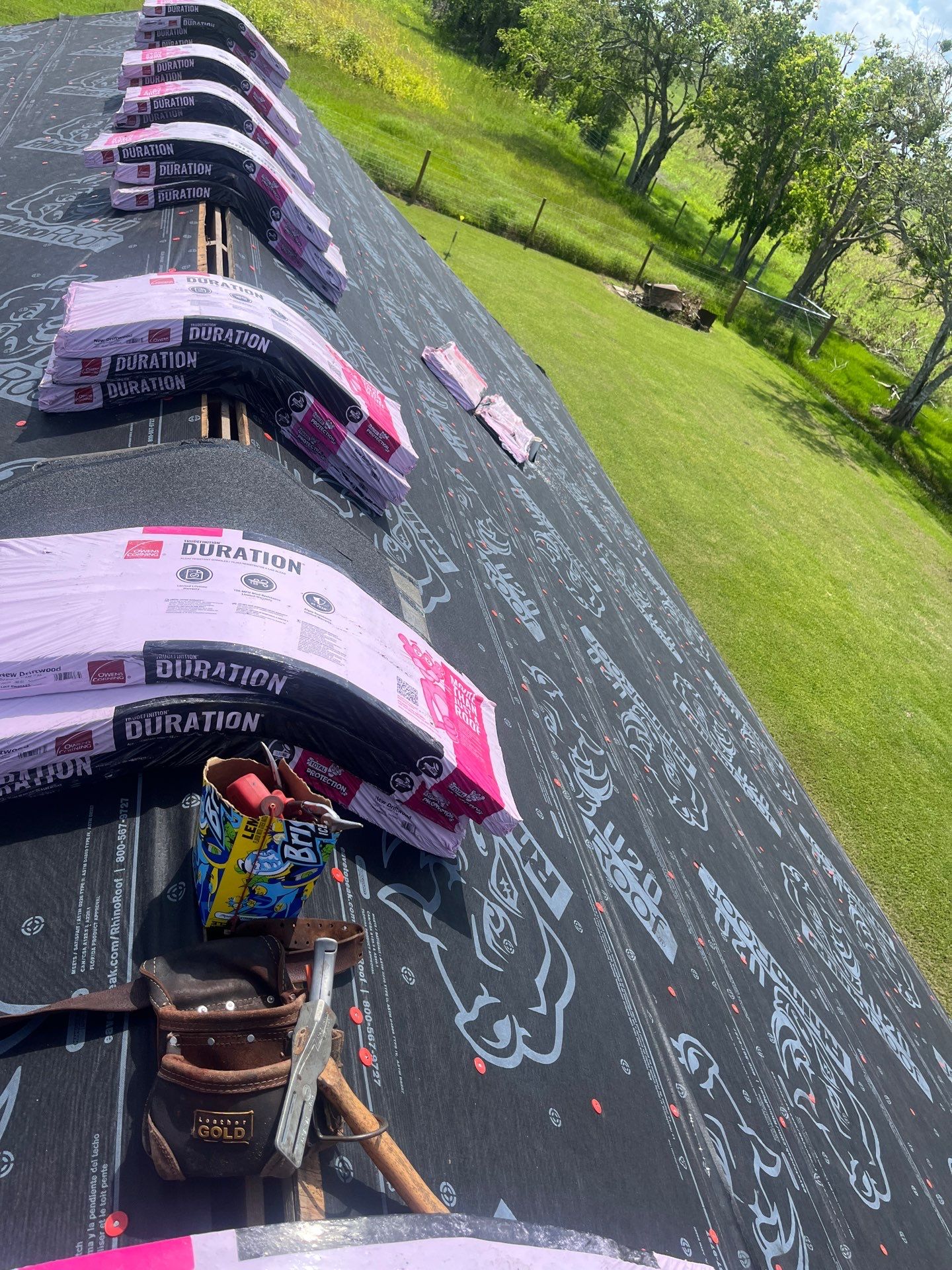 Residential Roofing Installation using Owen's Corning Duration (Lifetime) Shingles by Roof Repair Company