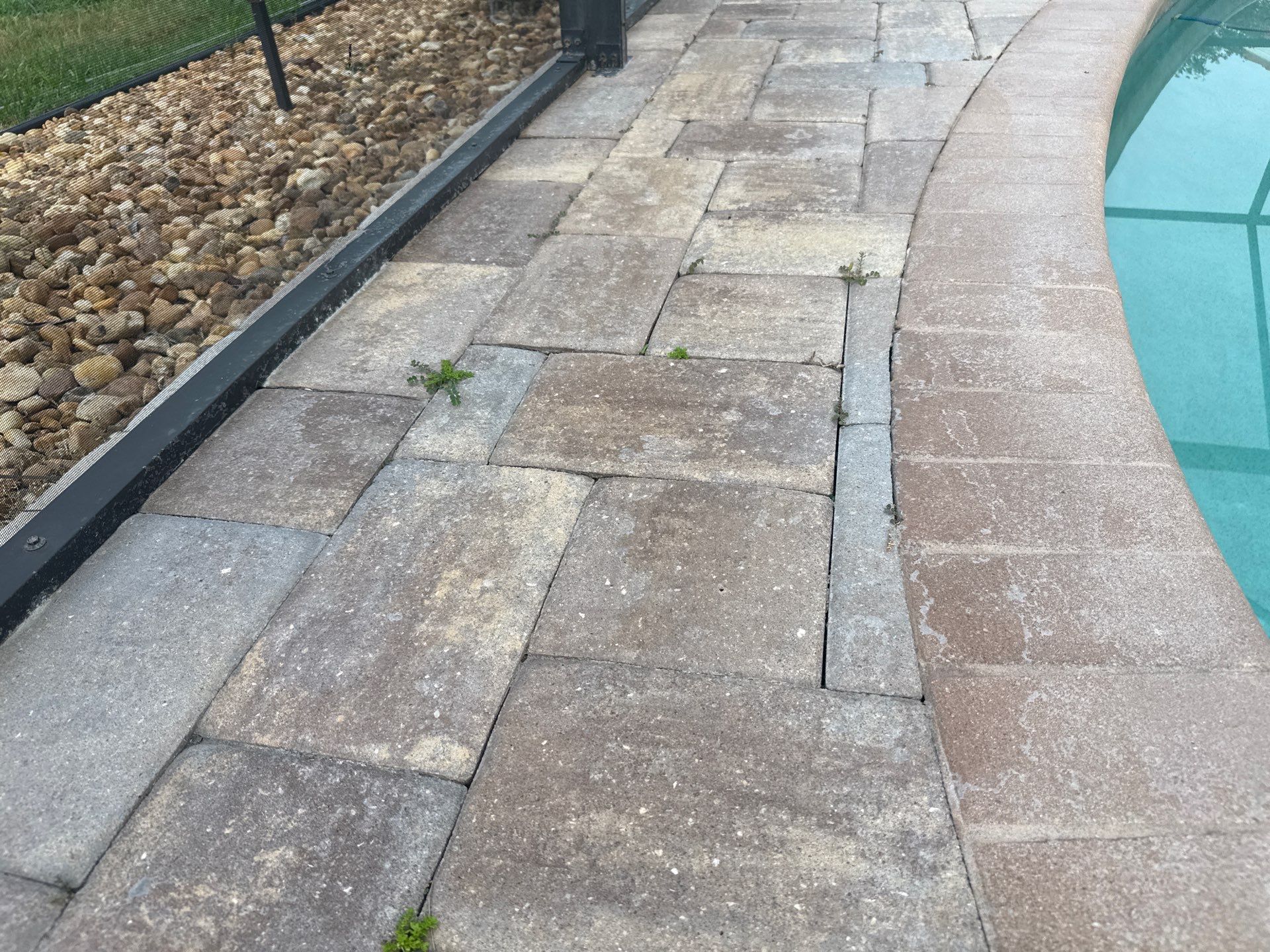 Paver Pool Deck Cleaning & Pool Cage Screen Cleaning in Tara Community – Bradenton, FL by Sunshine AquaWash