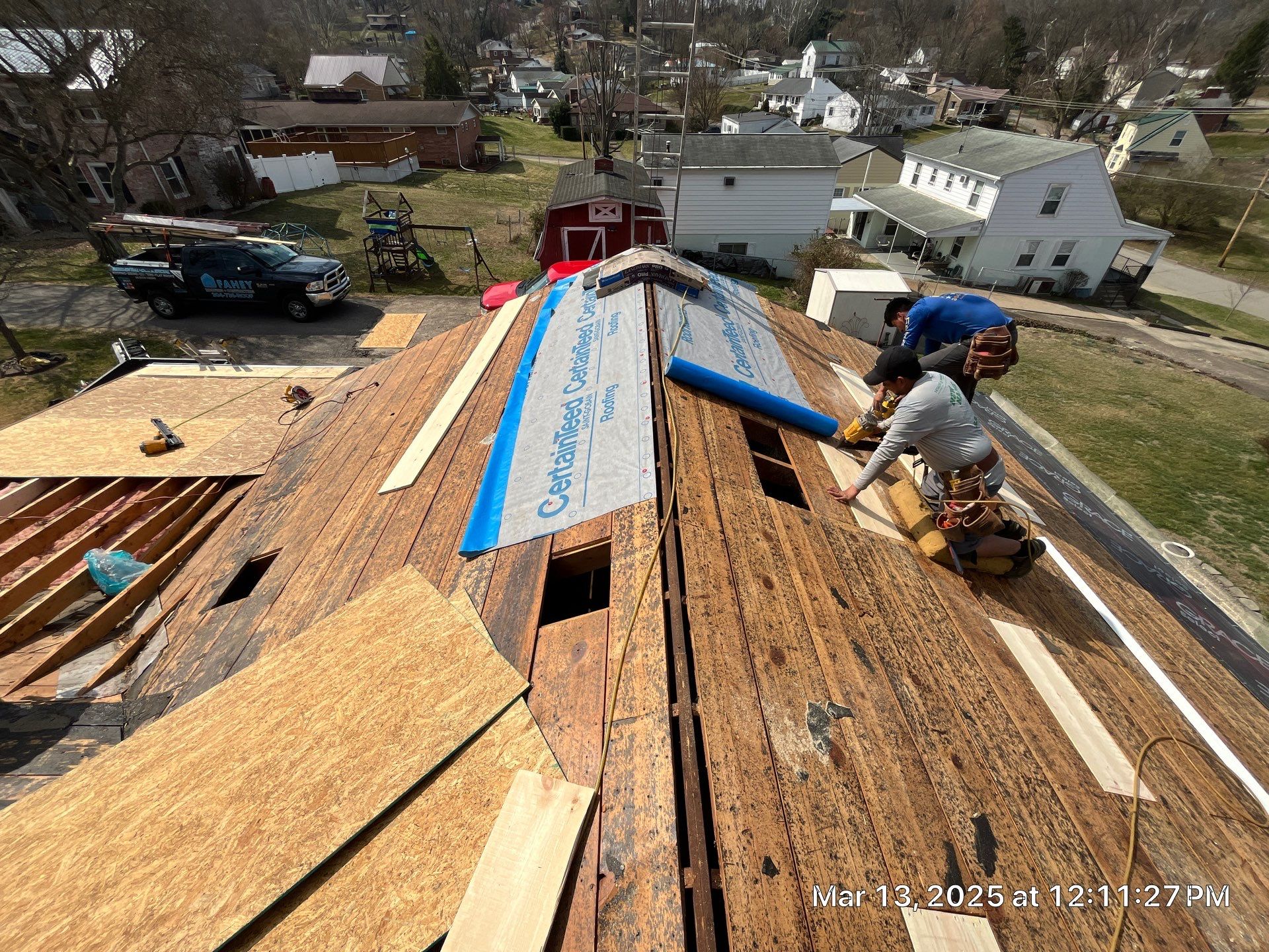 Residential Roofing Installation using Certainteed Landmark Pro Shingles by Fahey Roofing + Contracting