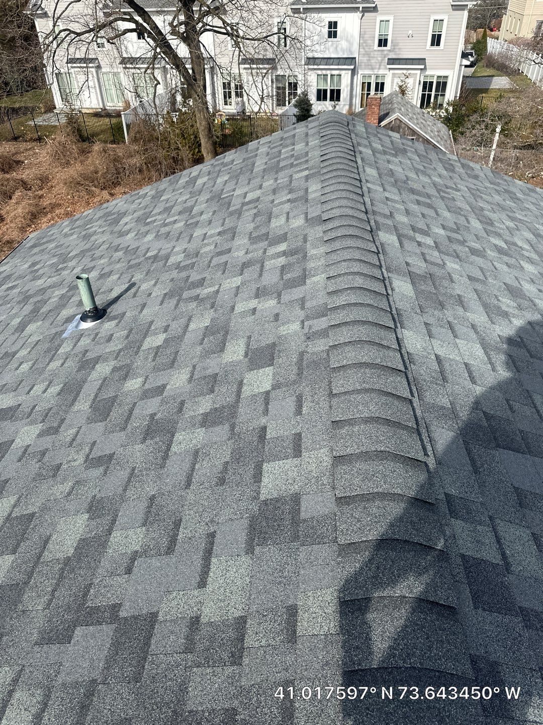 Siding Installation using Certainteed Cedar Impressions Straight Edge Perfection Shingles - D7 - Sterling Gray by A Plus Exterior