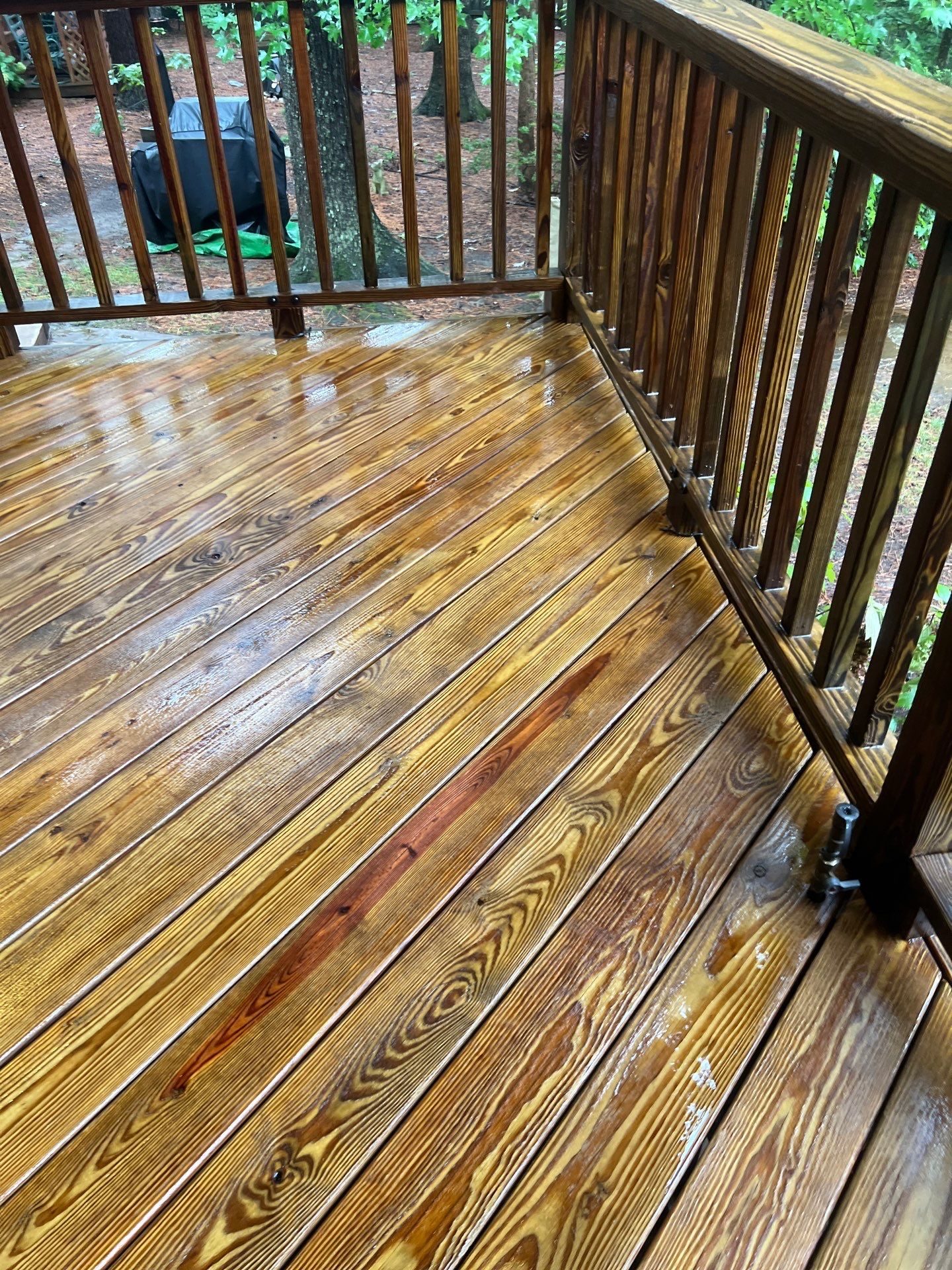 Stamped Concrete and Weathered Deck by DuraSeal
