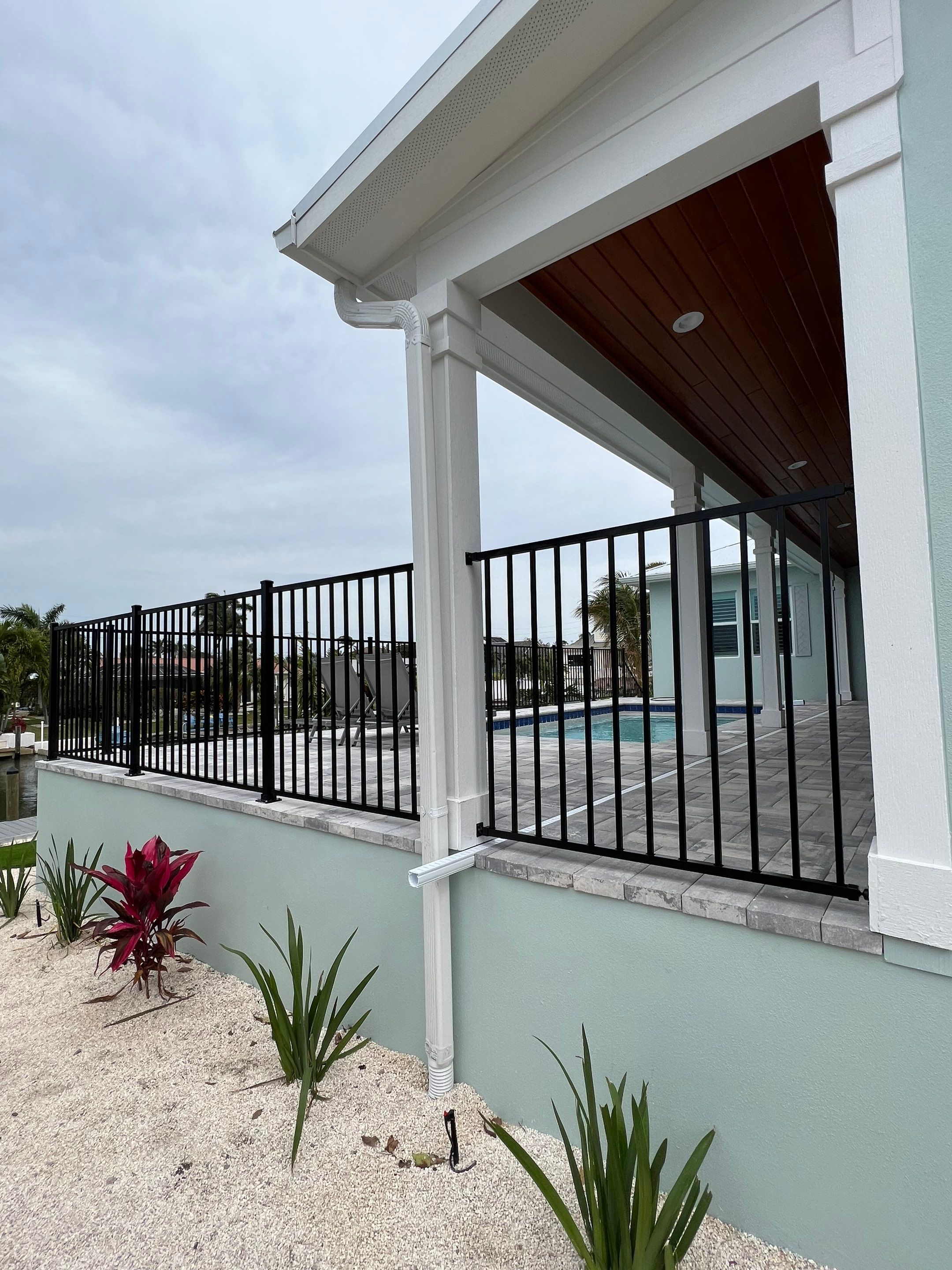 Aluminum Fence Installation using Black 3 Rail Aluminum Fence by Asap fence and gates, LLC