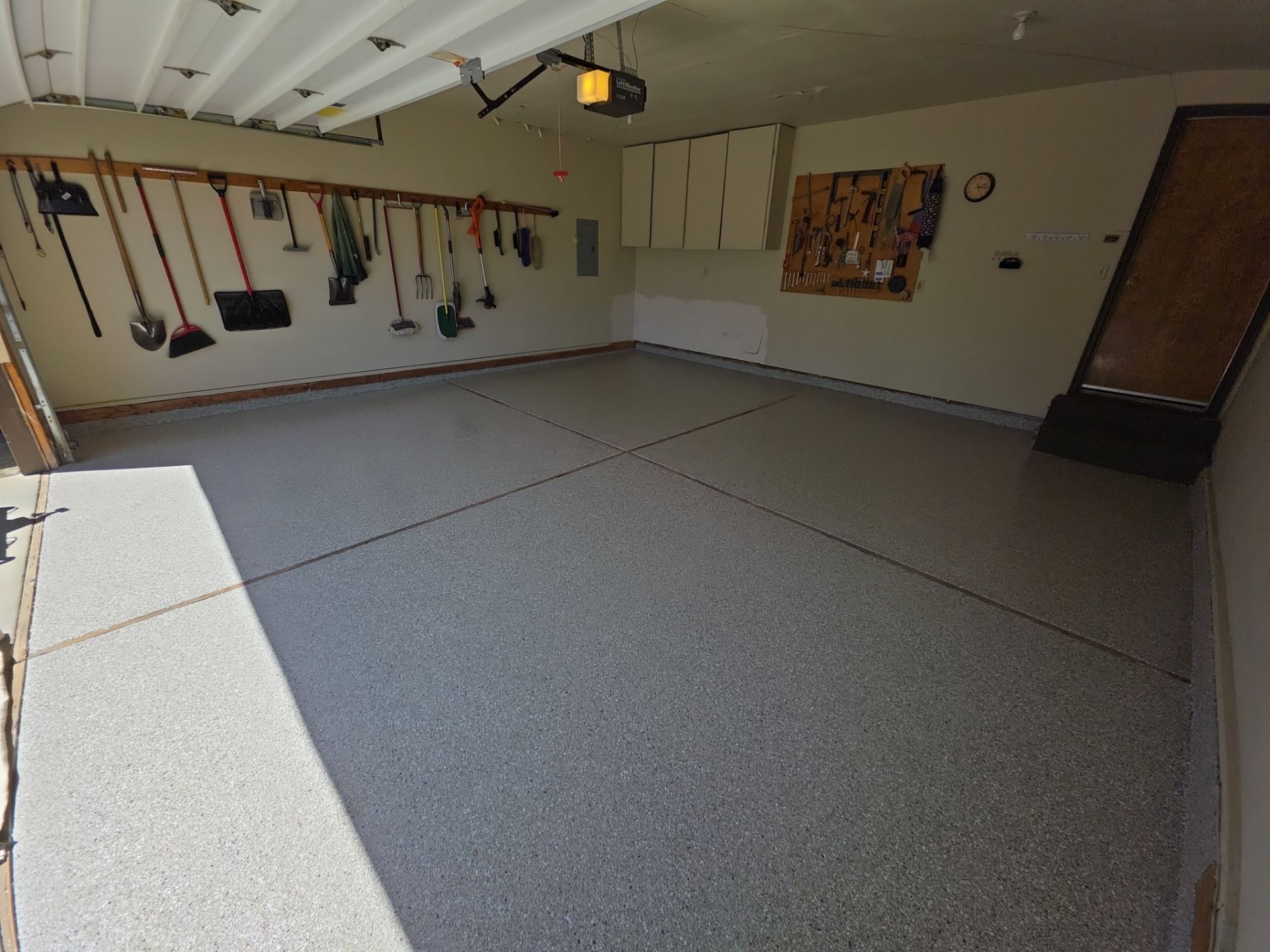 Garage Transformation using Claystone Hybrid by Croc Coatings, LLC