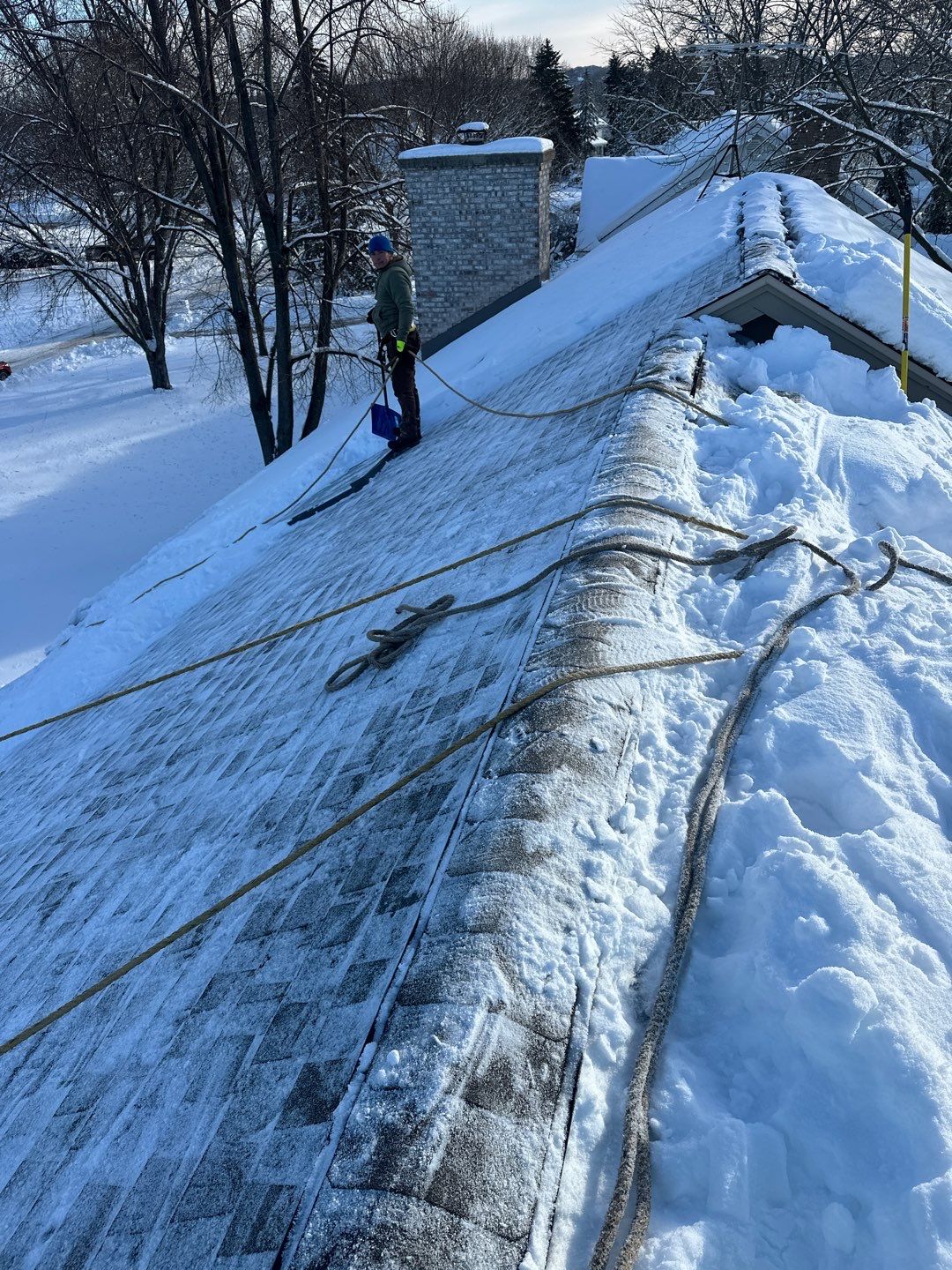 Roof Snow And Ice Dam Removal using Steamer by Stendahl Services