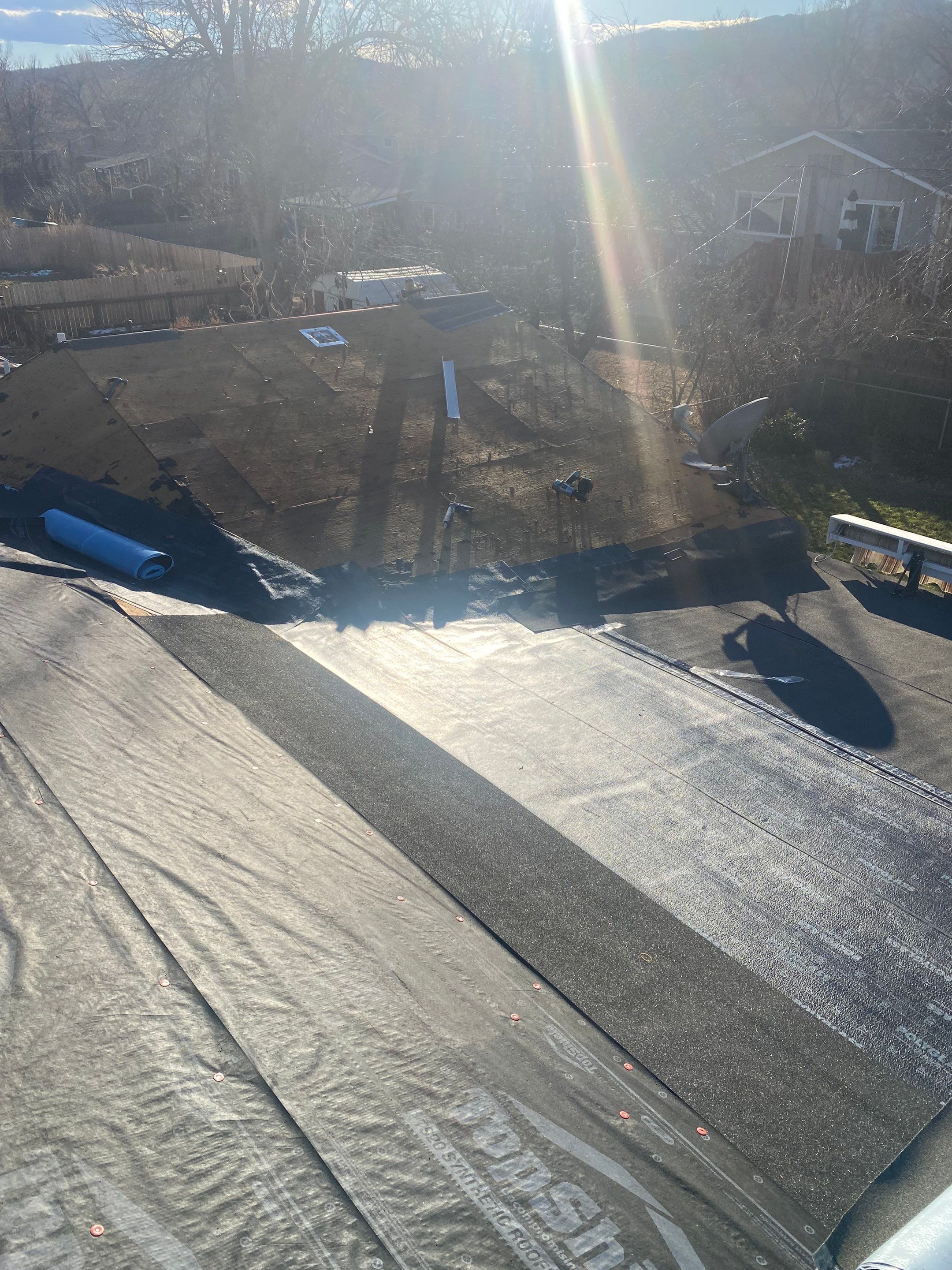 Resdiental Hail Damage Roof Replacement  using Certainteed Northgate Class 4 Impact Resistant "Weathered Wood" color by Black Belt Roofing 