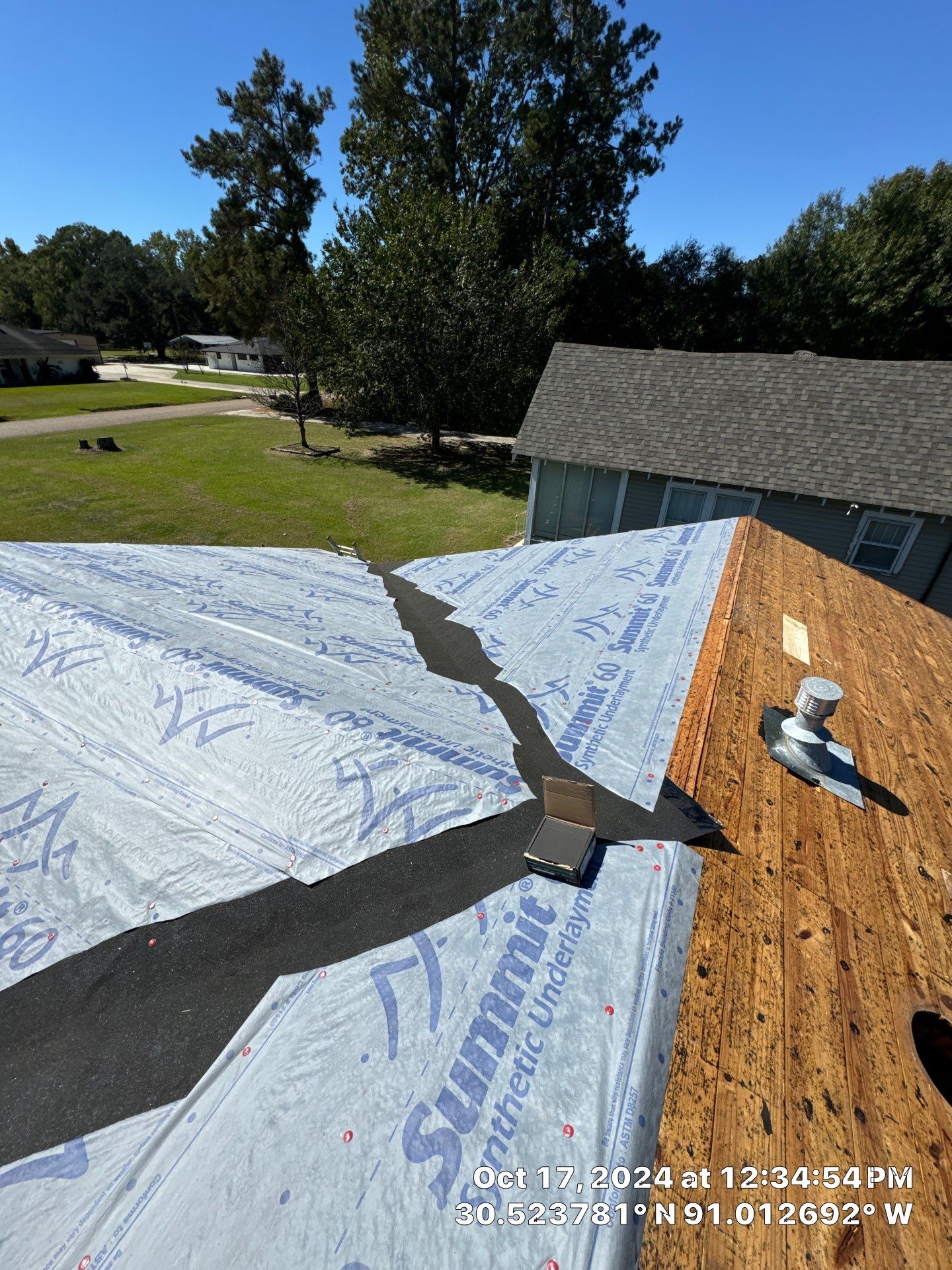 Residential Roofing Installation using Atlas Pinnacle Pristine Coastal Granite  by Top Team Construction