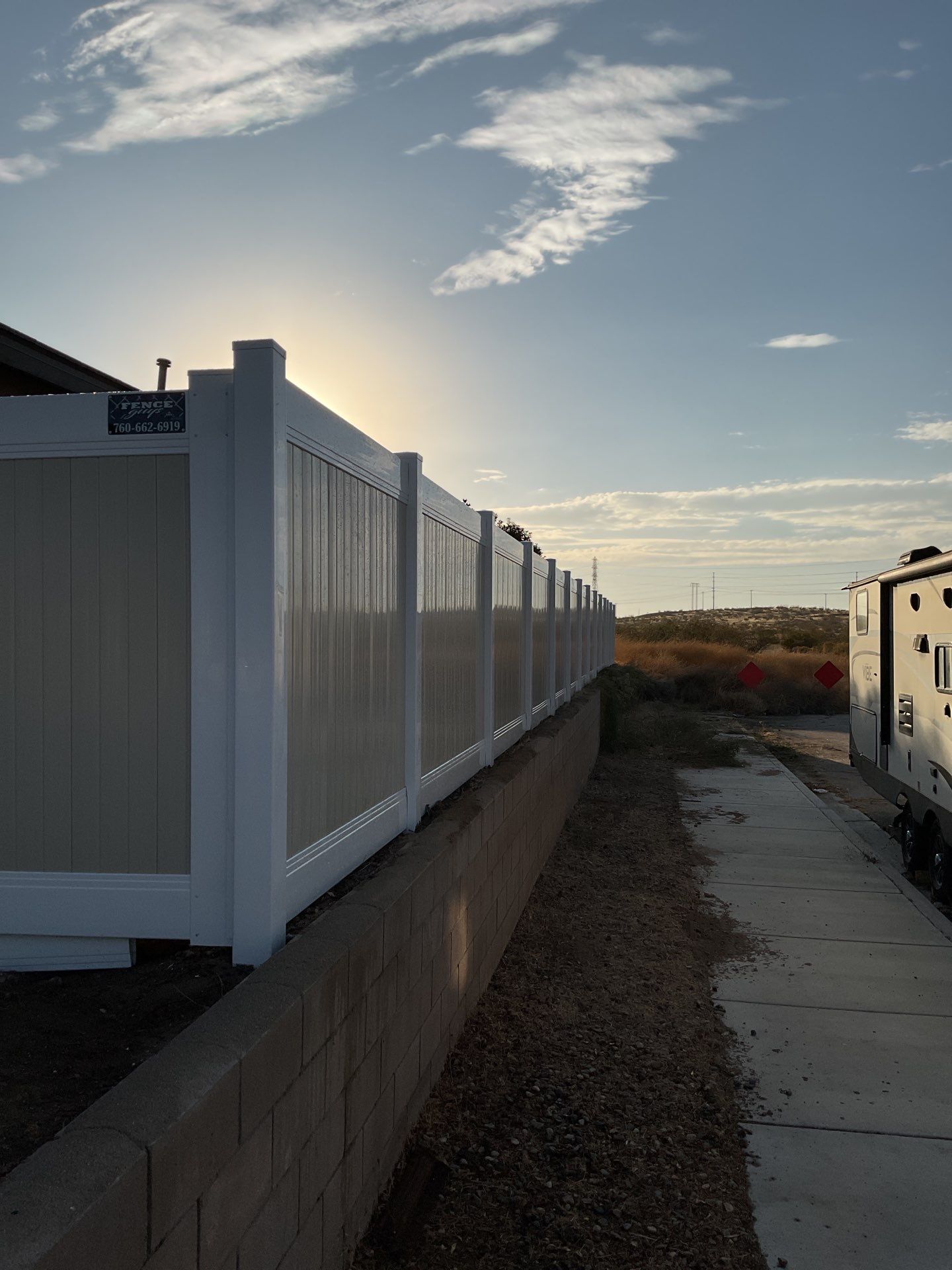 Fence Installation using Vinyl by Fence Guys Inc. 