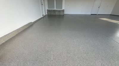 Garage Transformation using Travertine