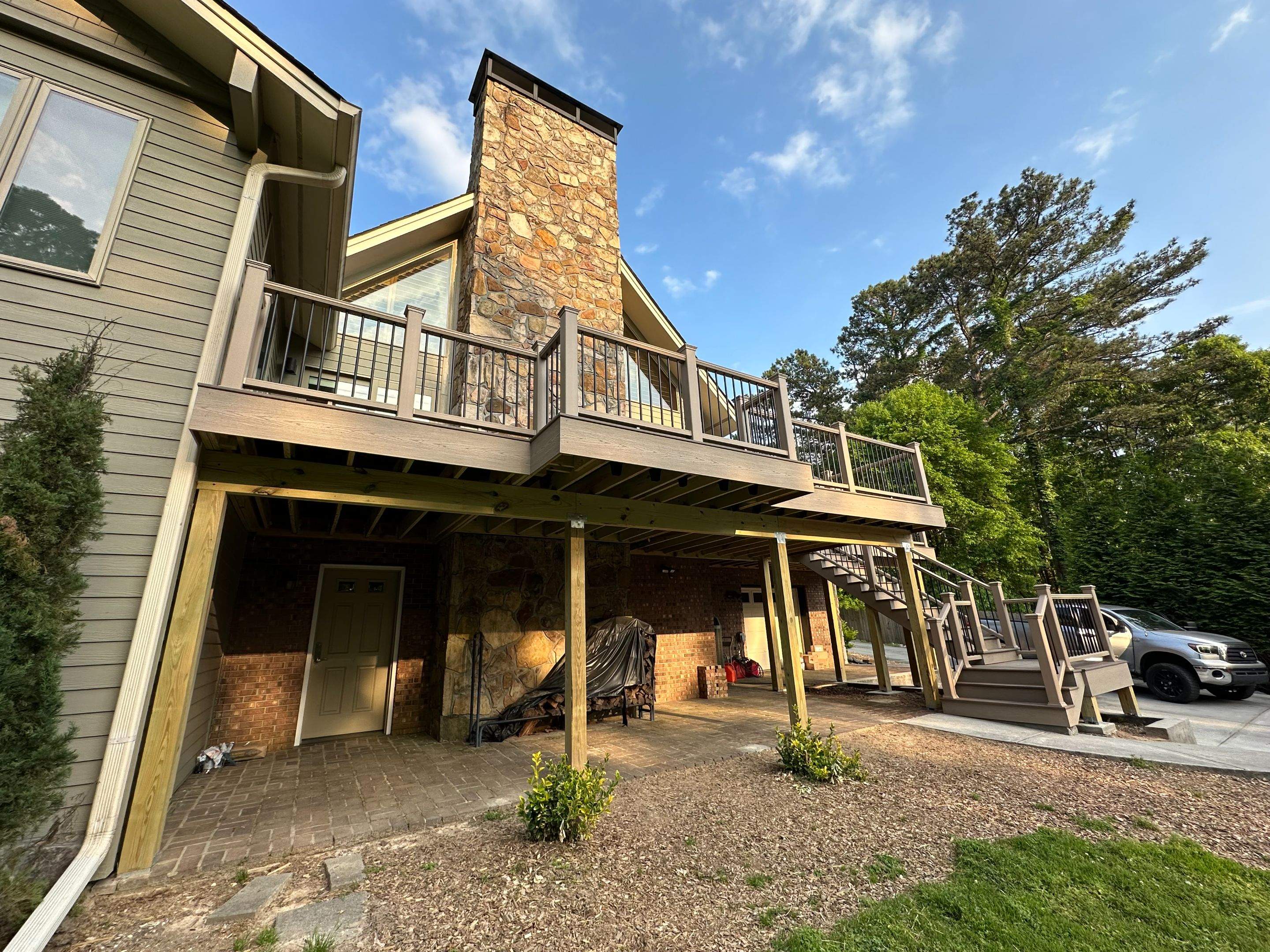 Dewey Deck Rebuild with Awning in Buford by Craftsman Deck Builders
