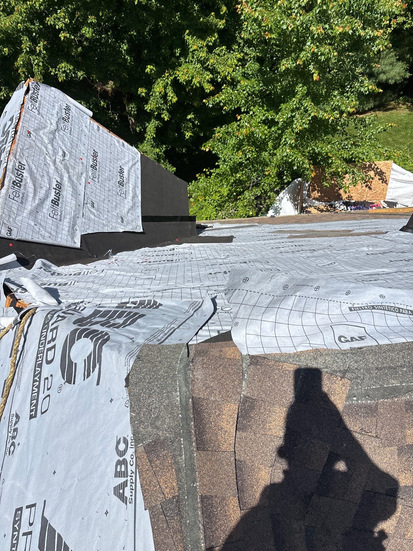 Residential Roofing Installation using GAF Timberline HDZ Barkwood by Rainstoppers Roofing