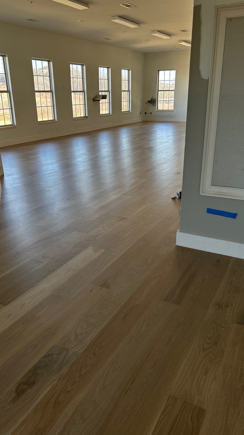 New hardwood floors for an office building by Footprints Floors of Nashville