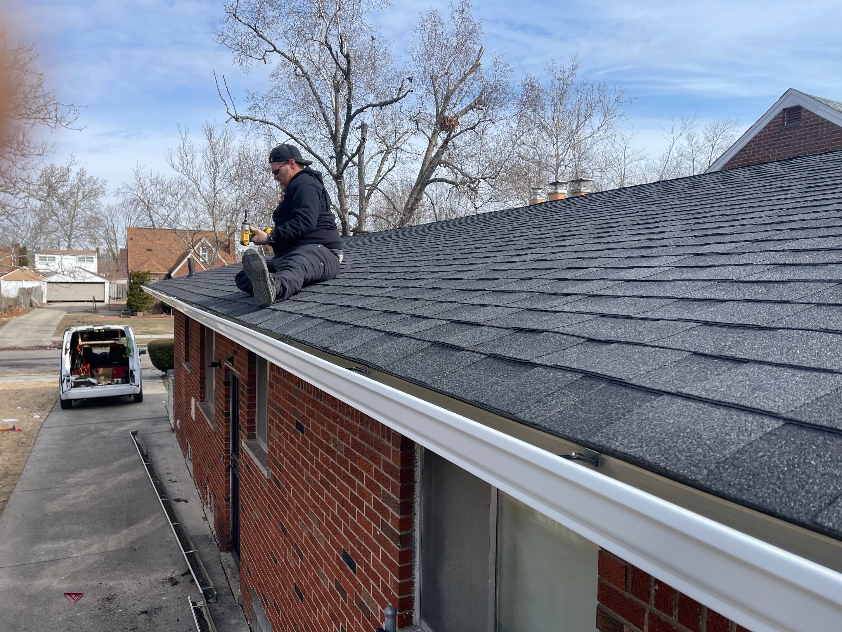 Residential Roofing Installation using IKO Dual Black by JNR Roofing LLC