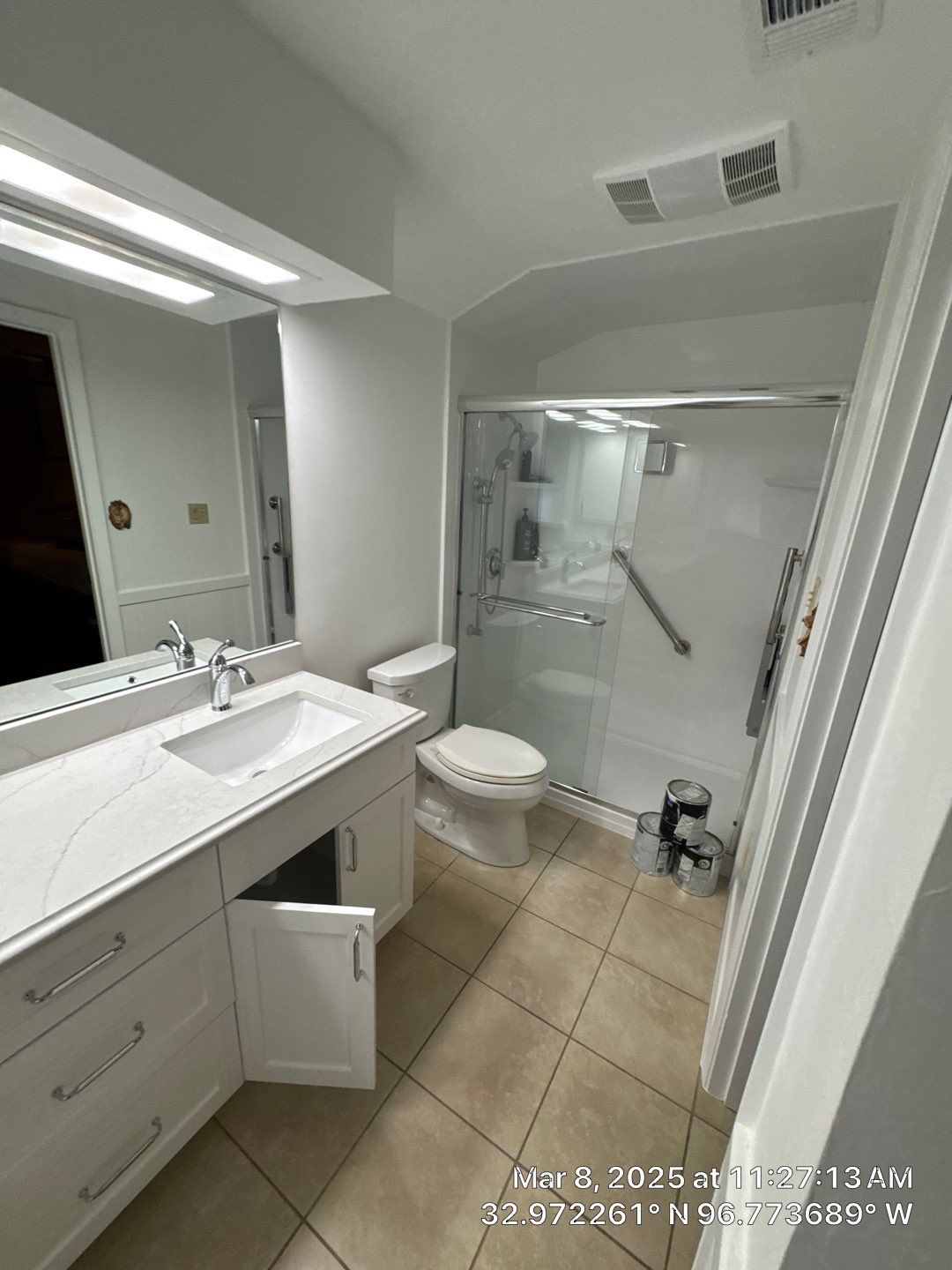 Reconstruction of bathroom after mold remediation by SLM General Contractors & Roofing