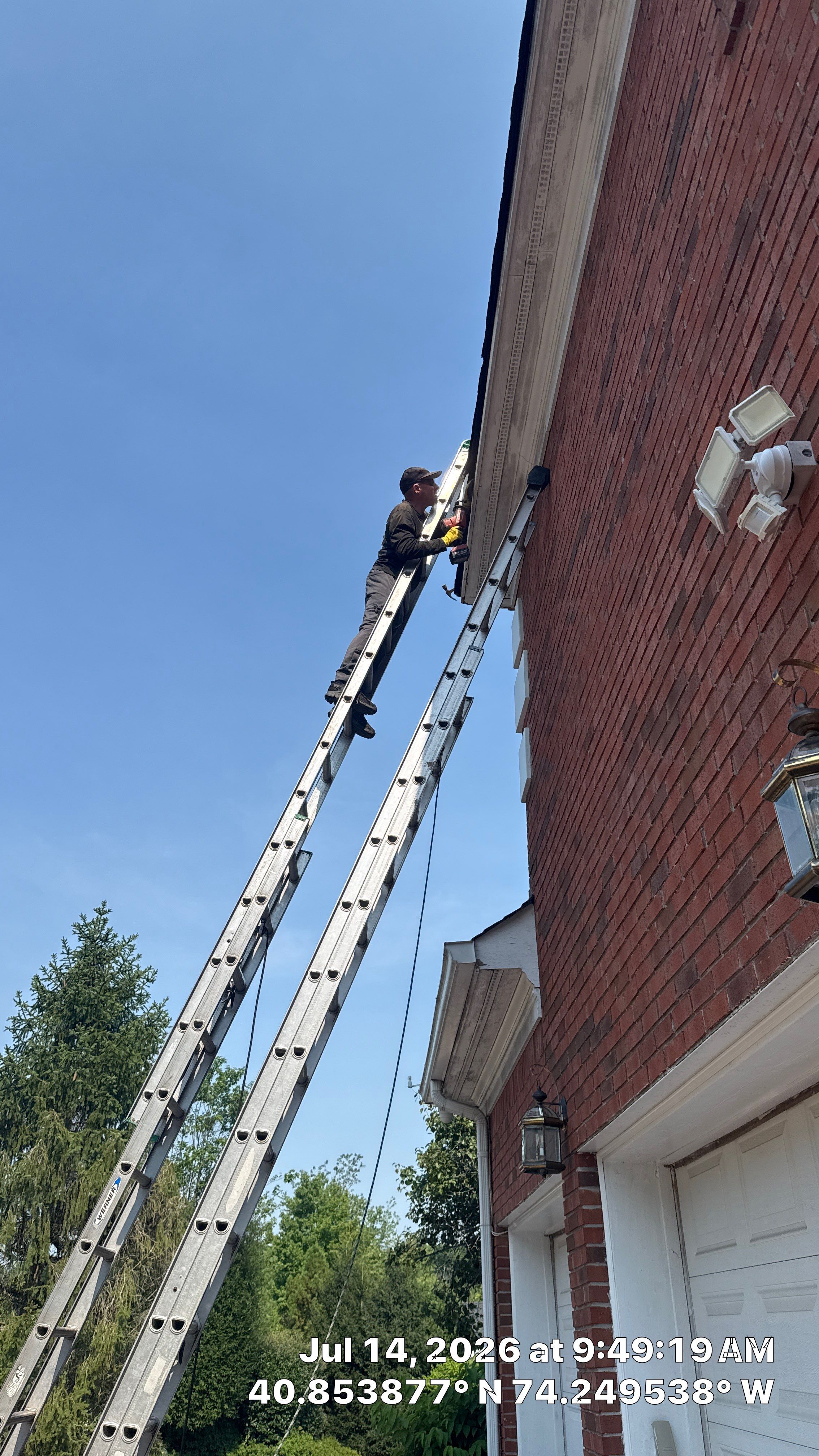 Soffit and Fascia Board Repair, Seamless Gutter Install Project in North Caldwell, New Jersey by NJ Home Maintenance Services