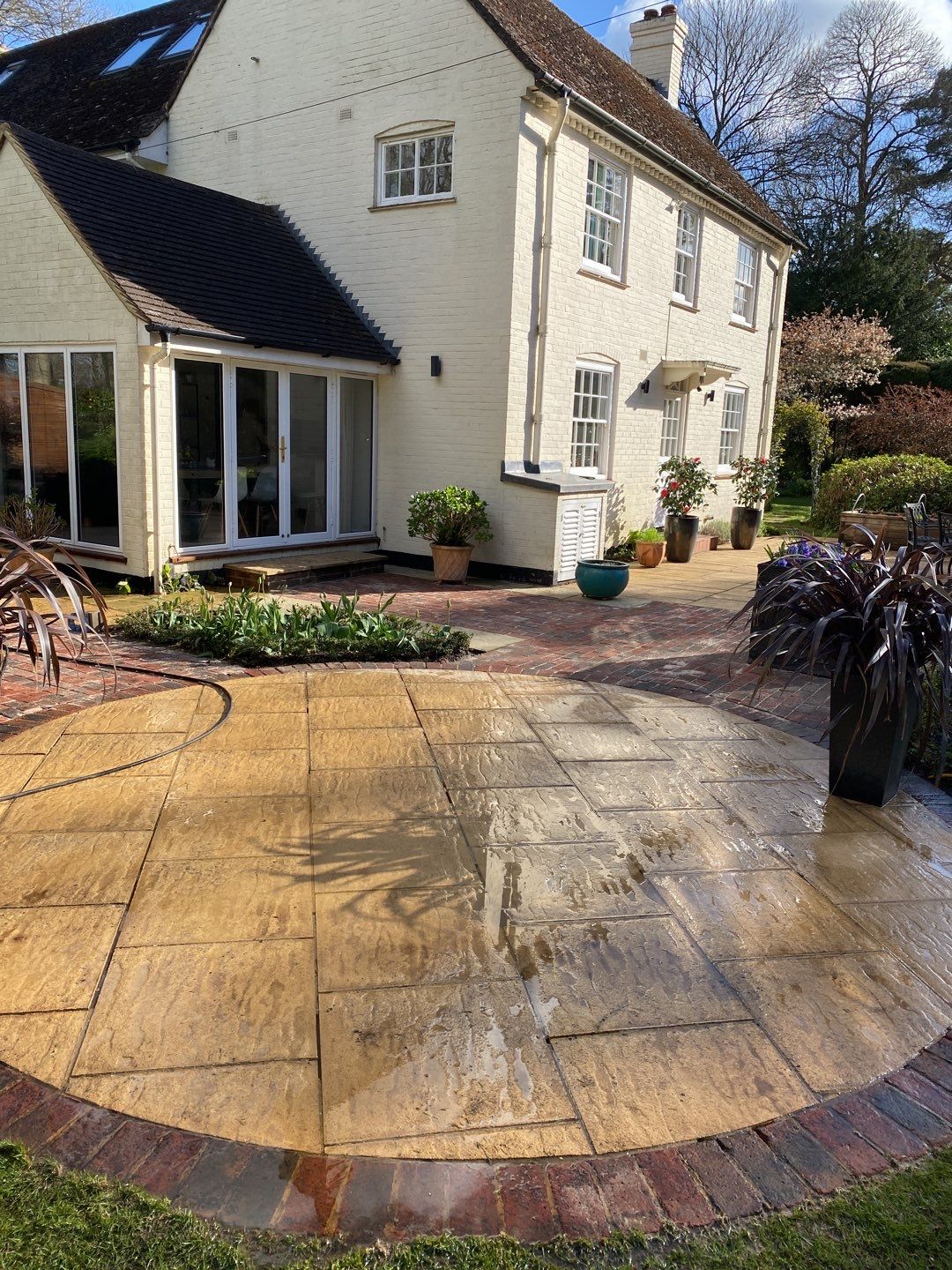 Patio Area Spring Clean using honda 21 ltr/min by Ges Exterior Cleaning ltd