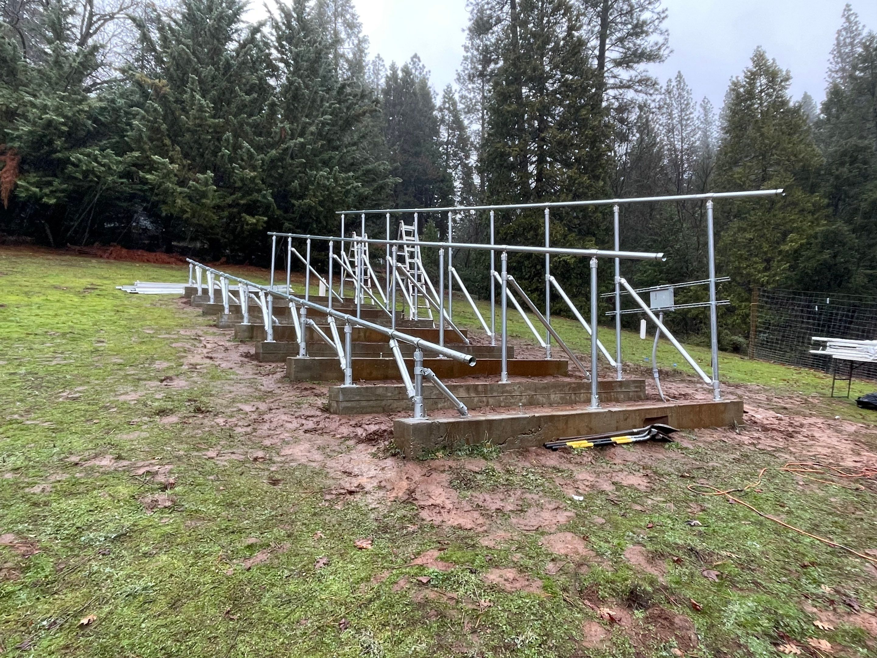 Replaced damaged solar panels on a Ground Mount System by Byers Enterprises 