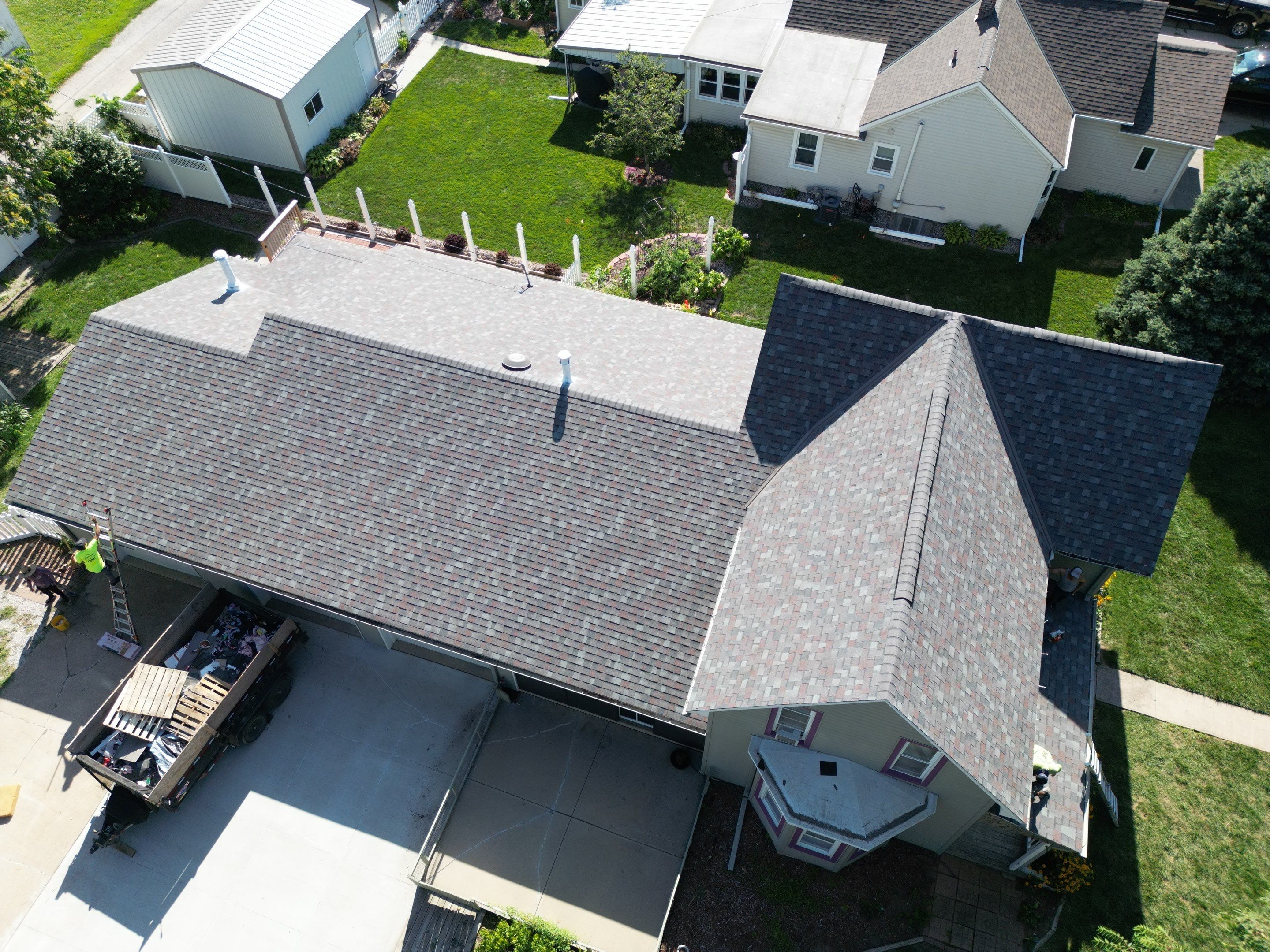 Residential Roofing Installation using Owens Corning Duration Colonial Slate by Lightning Exteriors