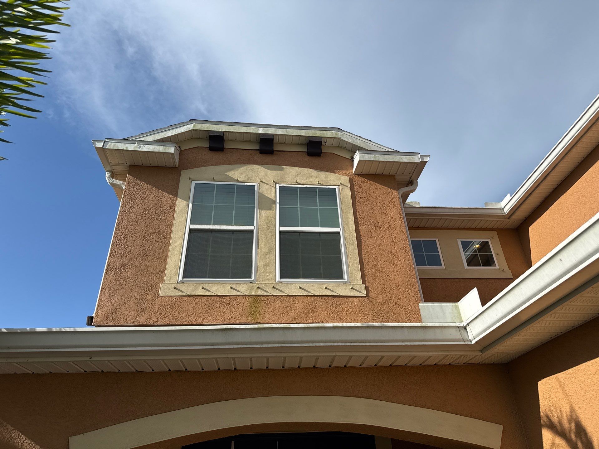 Full Exterior Cleaning – Two-Story House, Gutters, and Fence in Old Mill Preserve, Palmetto, FL by Sunshine AquaWash