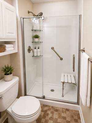 Accessible Tub-to-Shower Conversion - Bel Air, MD