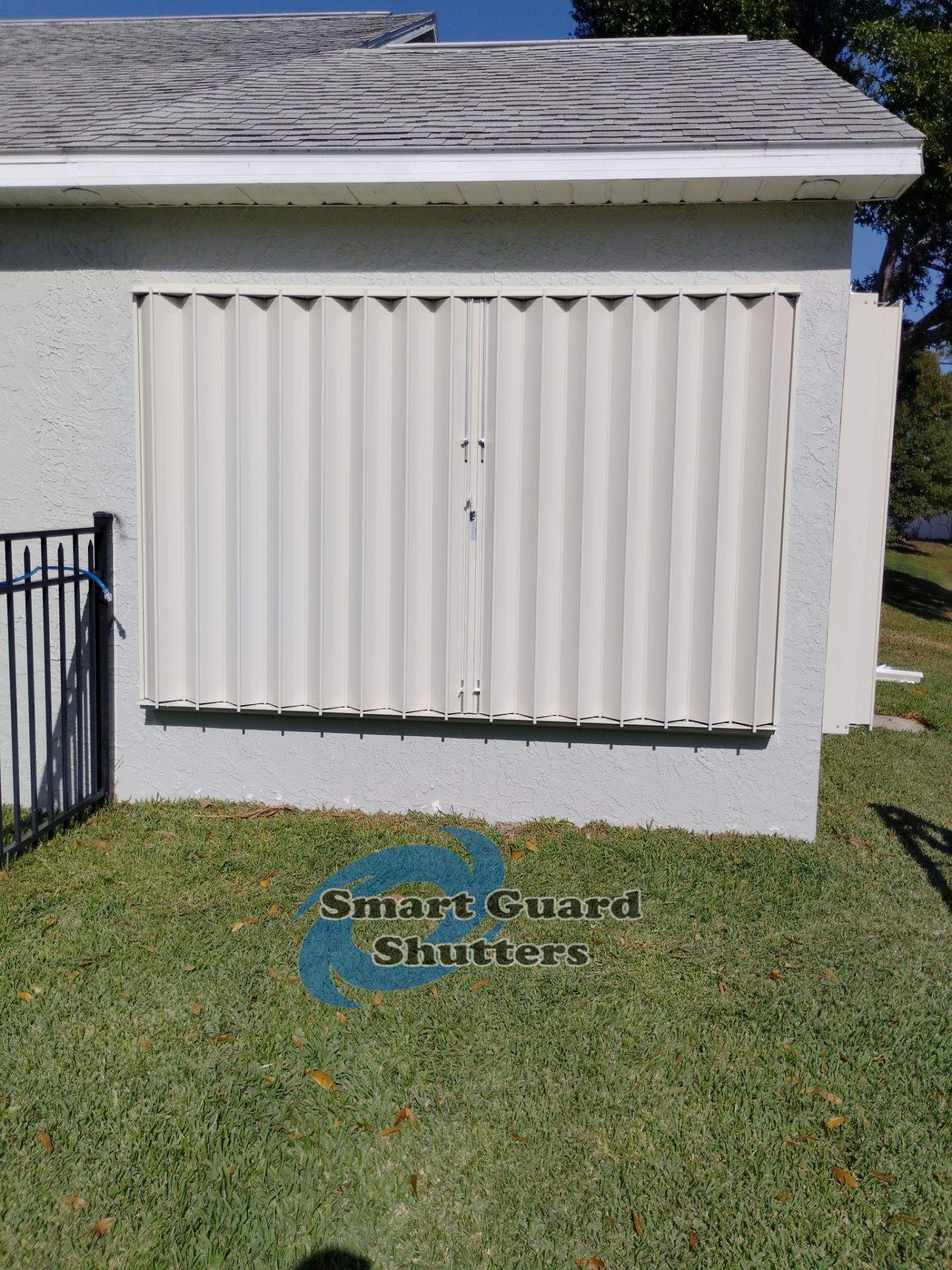 Accordions in Ivory by Smart Guard Shutters