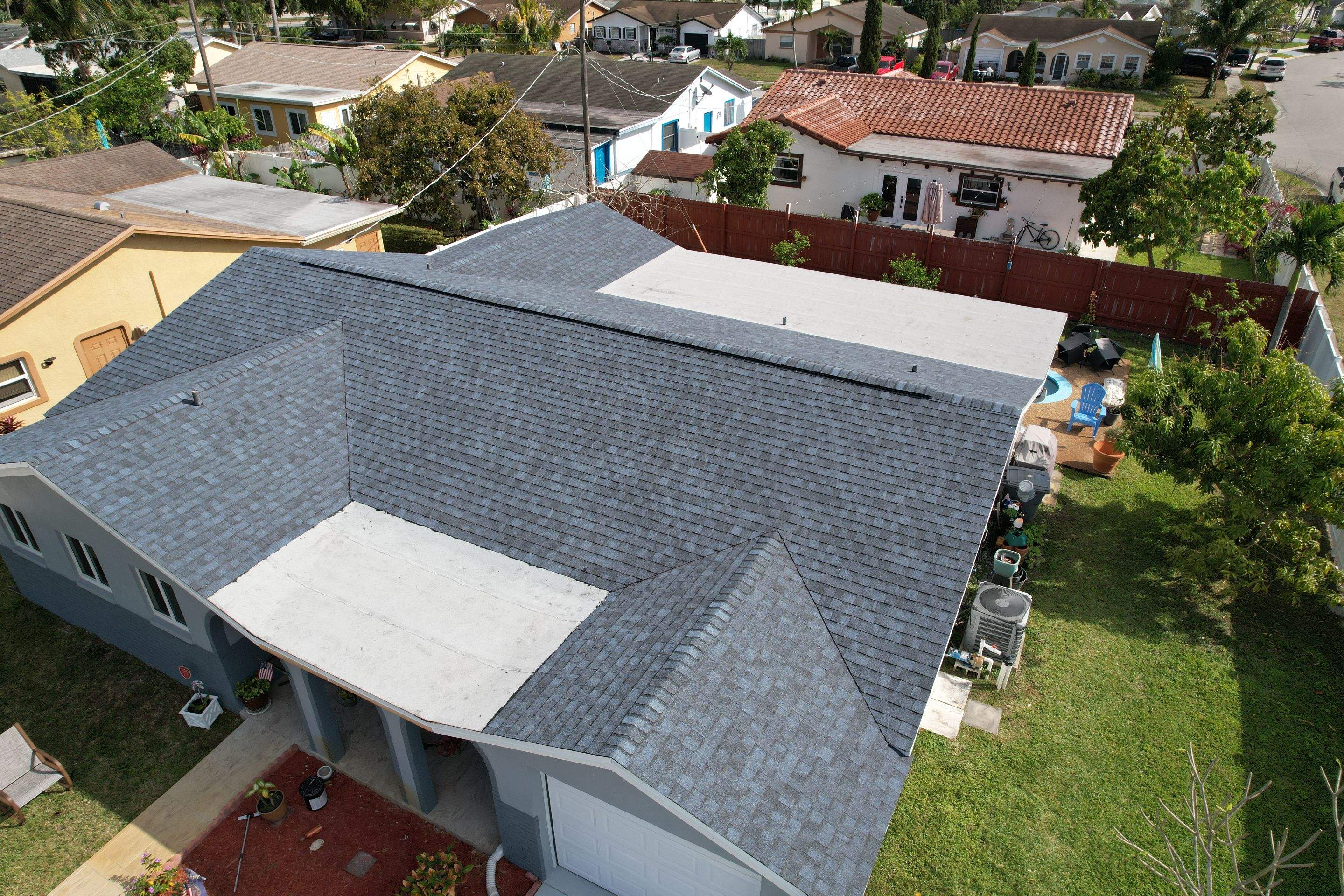 Shingles & Flat using CT Landmark Pro Ar Coastal Blue by Roofing Recovery