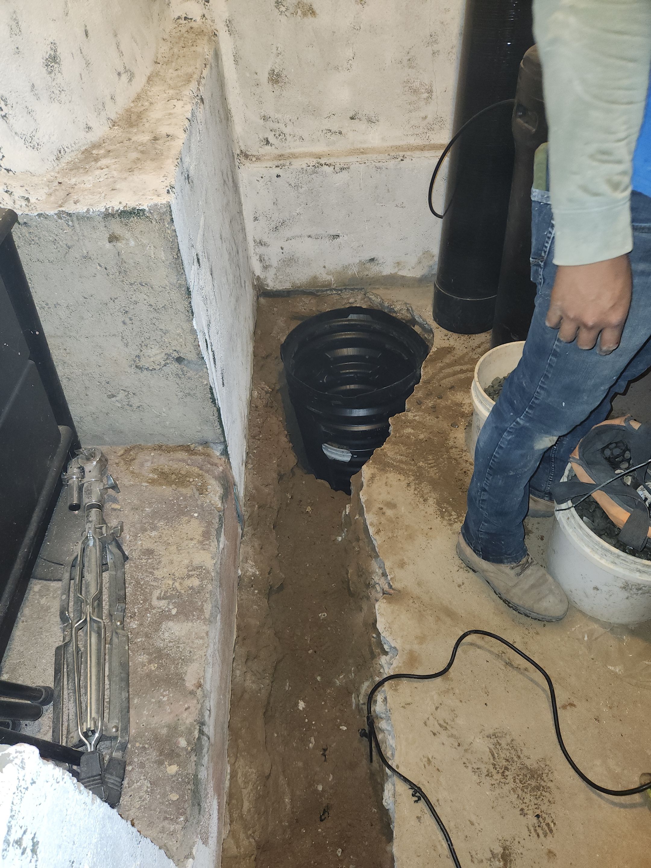 Interior French Drain & Mold Remediation in Mt Tabor NJ by Pure Service Pro, LLC 