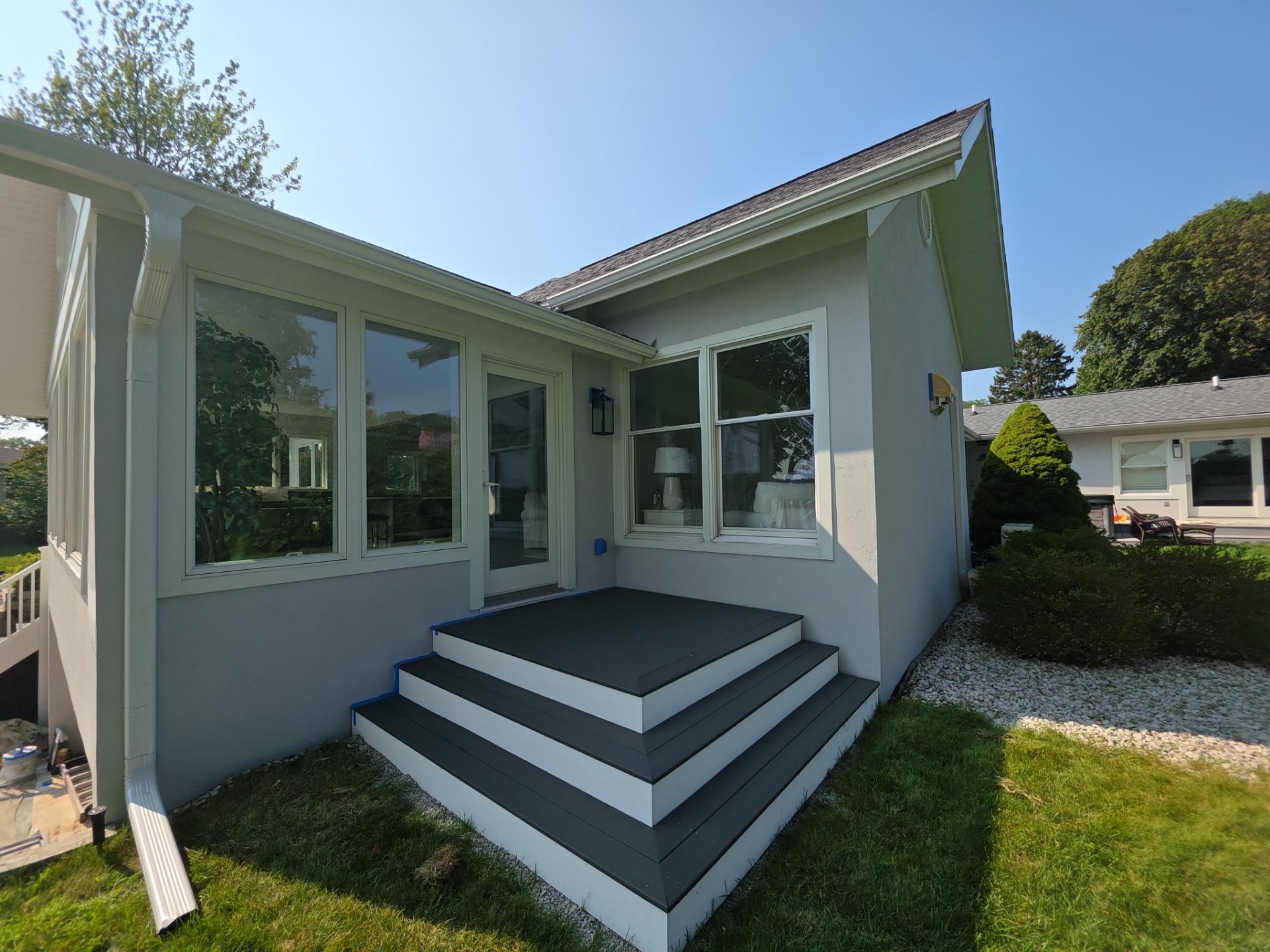 Norton Shores Residential Stucco Repair and Exterior Painting Refresh by Gordon Painting