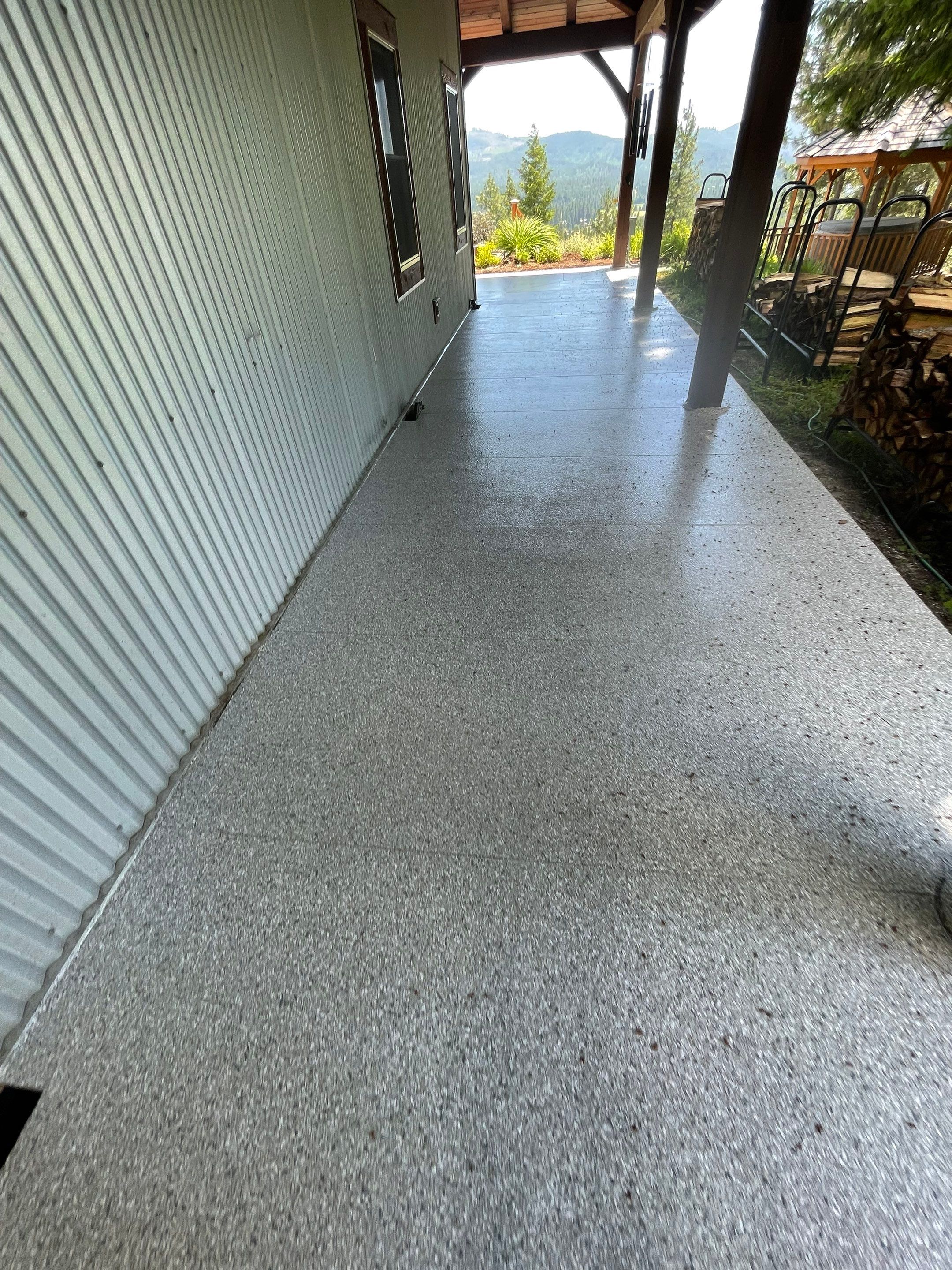 Patio Transformation using Mt Everest by Croc Coatings, LLC