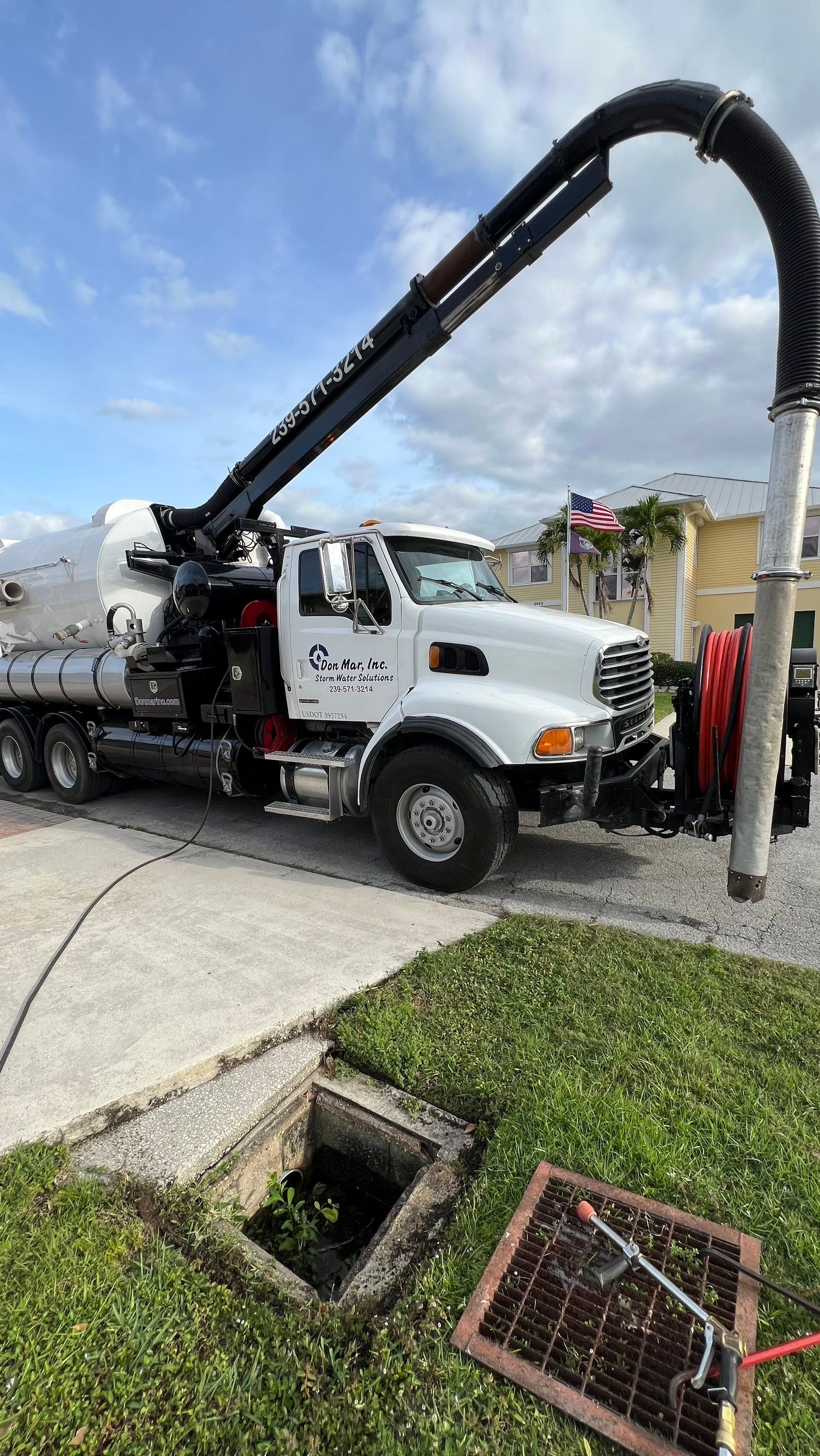 Naples Private Airport Community Catch Basin Cleaning by APS Power & Water