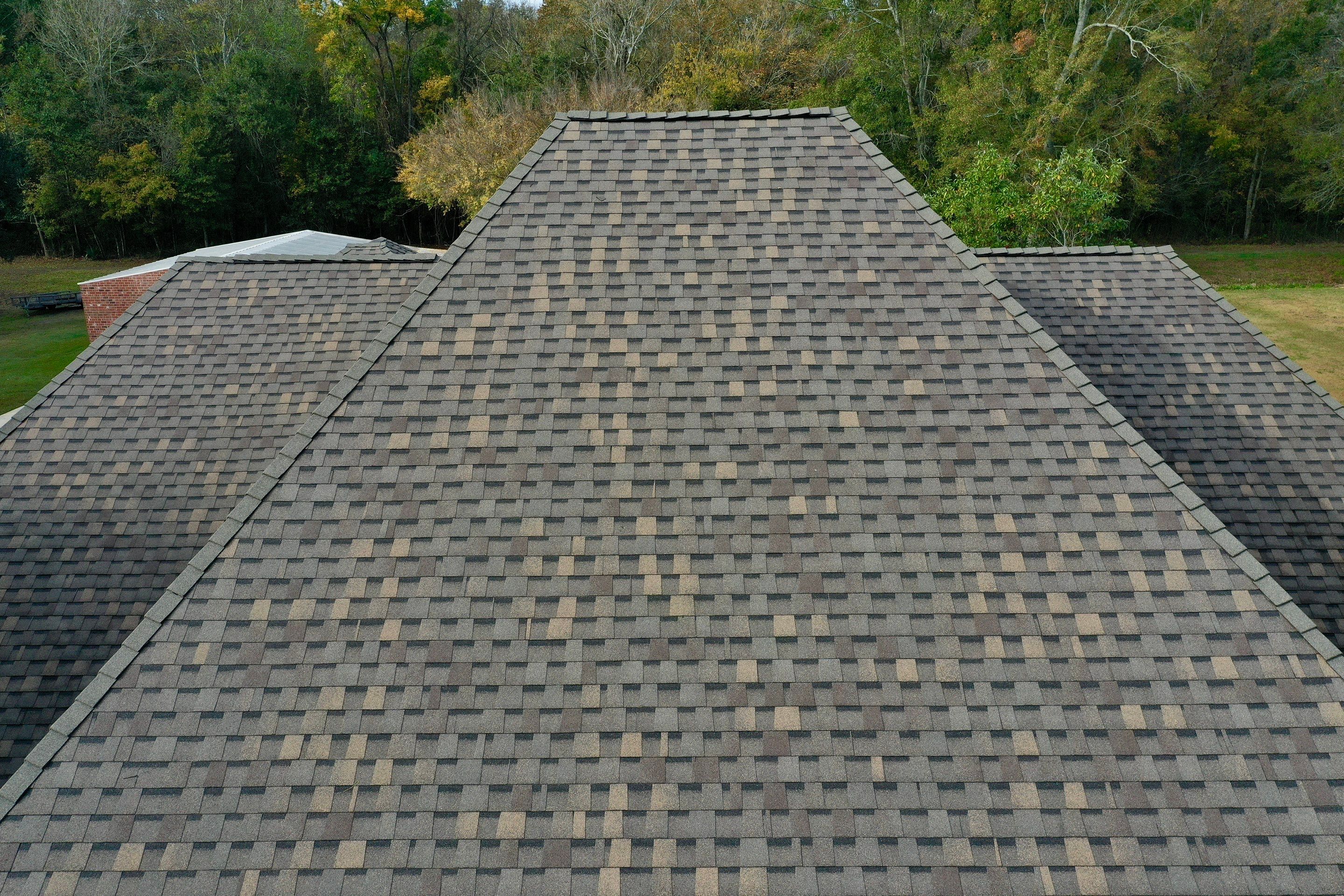 Atlas Pinnacle Pristine Weathered Shadow w Hi profile Ridge Cap by Top Team Roofing & Construction
