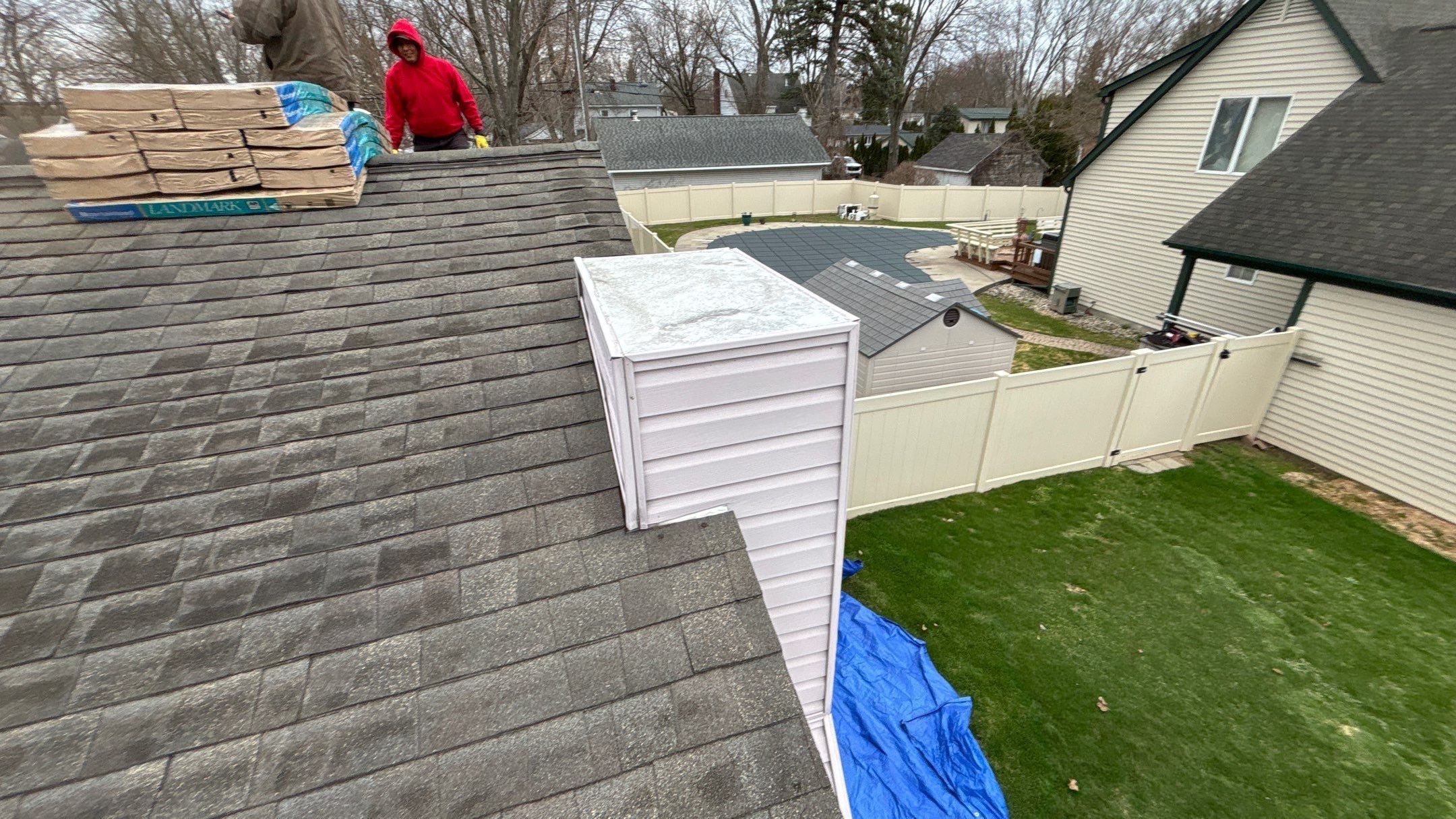 Roof Replacement using CertainTeed Landmark Pewter by 180 Contractors