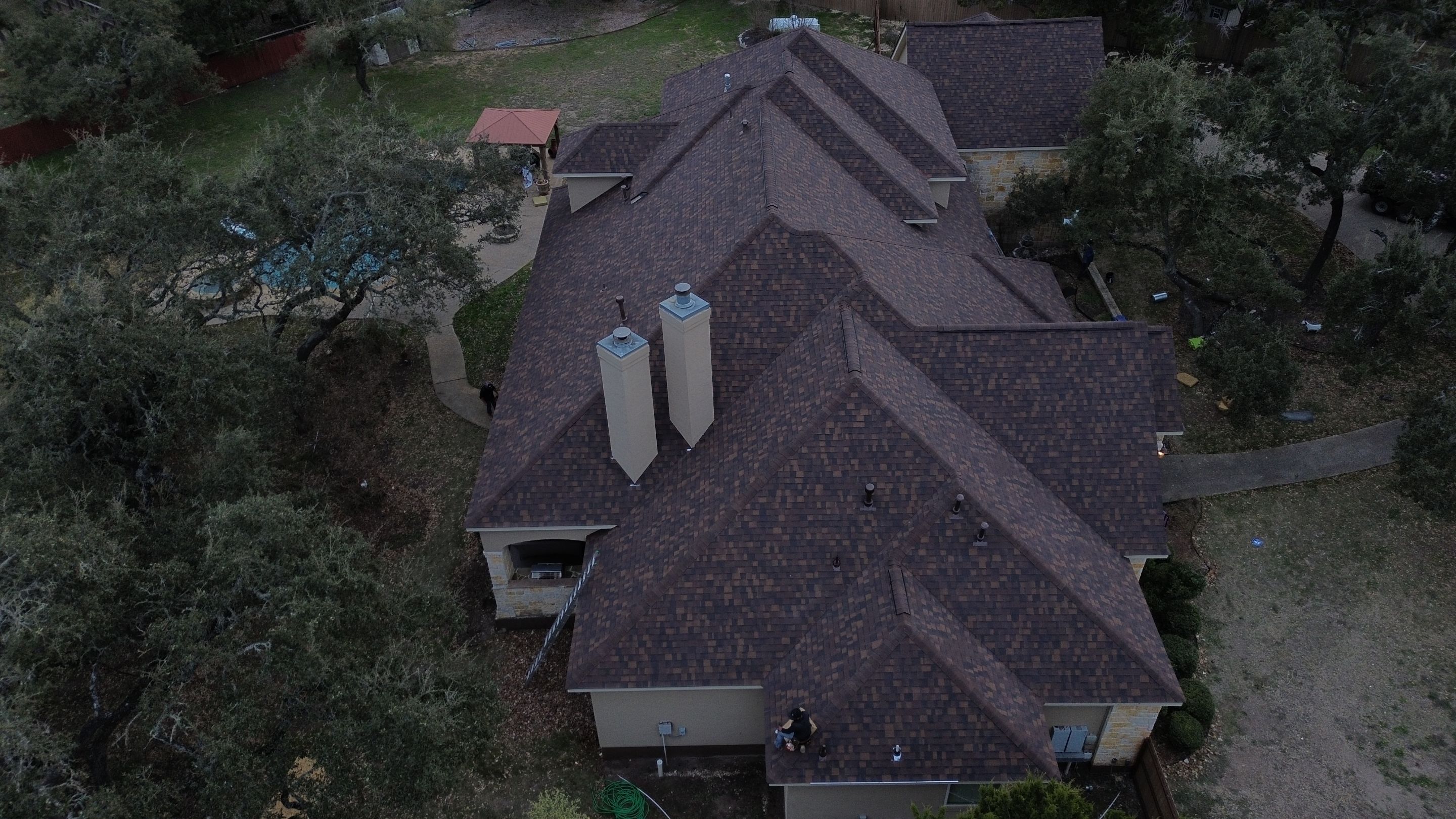 Residential Roof Replacement using 30 Year Laminate Shingles with High Profile Ridge by Premier Roofing and Contracting