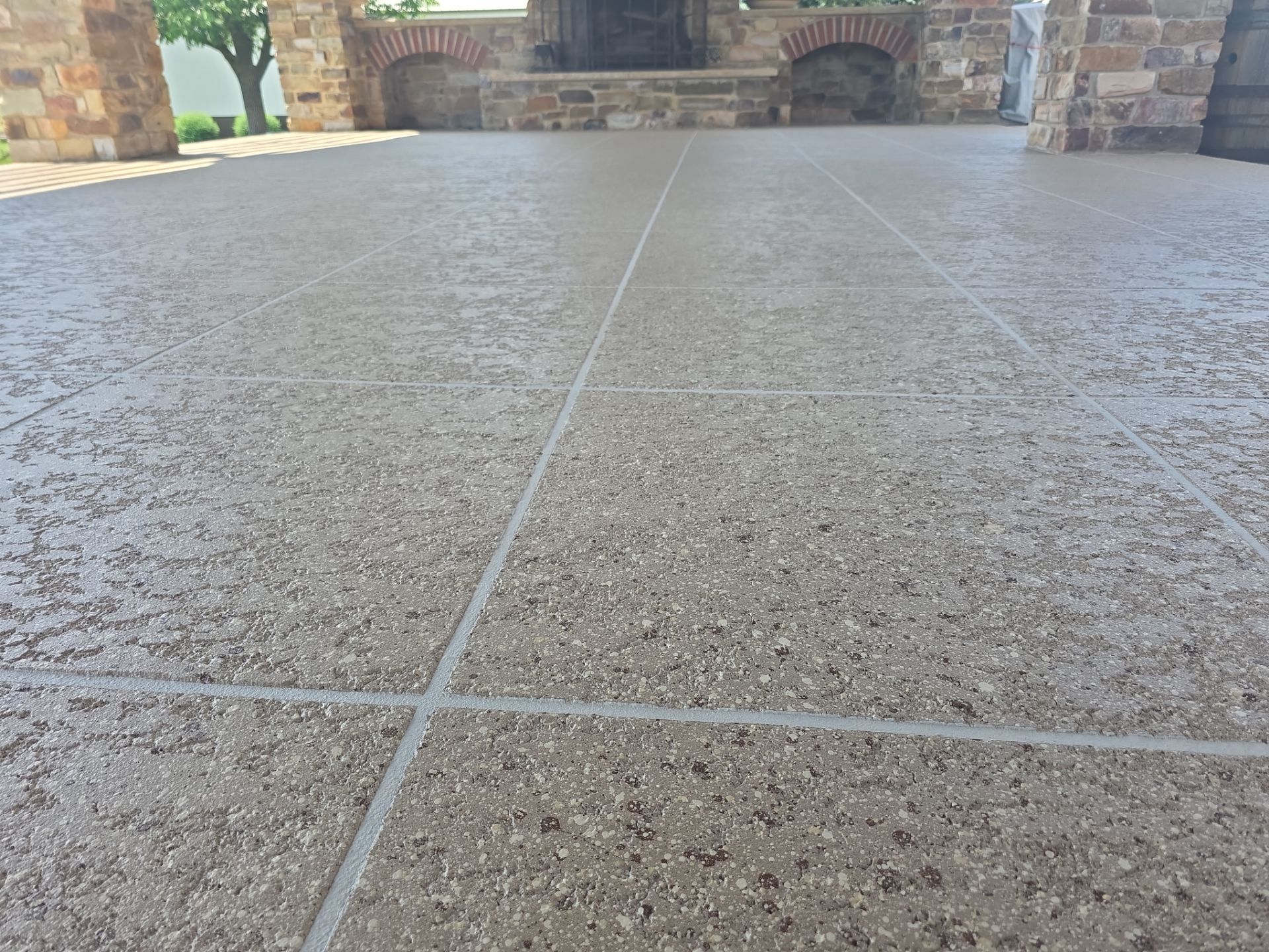 Custom Back Patio Resurface - Kearney, MO by Big Red Decorative Concrete, LLC