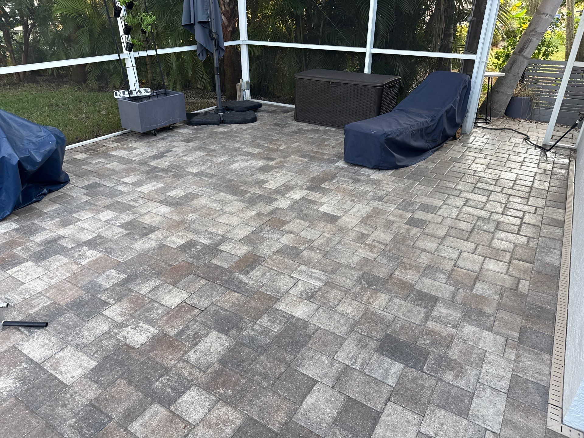 Paver Pool Deck Cleaning & Pool Cage Cleaning in River Point of Manatee – Bradenton, FL by Sunshine AquaWash