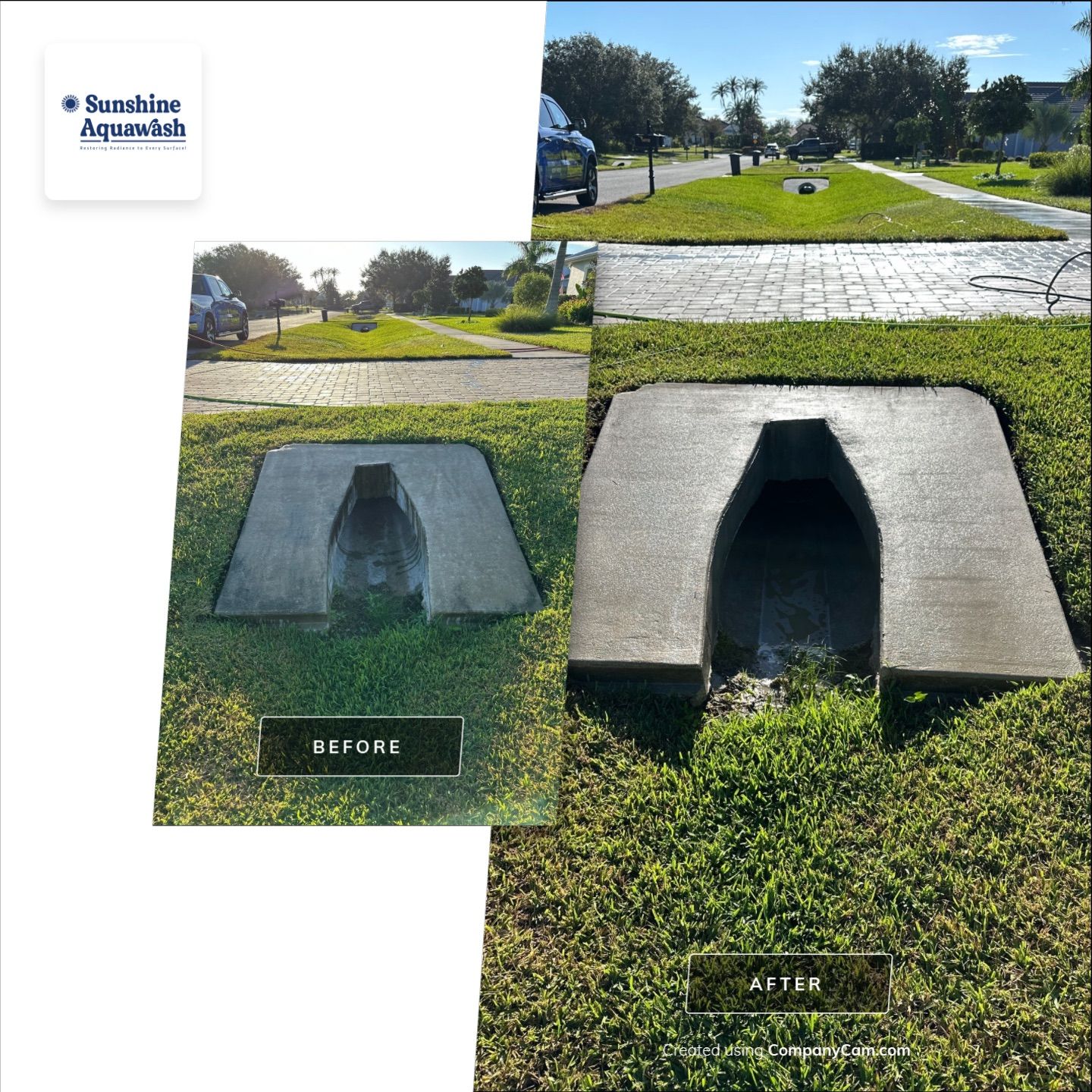 Paver Driveway, Sidewalk, and Pool Deck Cleaning in Winding River Community, Bradenton, FL by Sunshine AquaWash