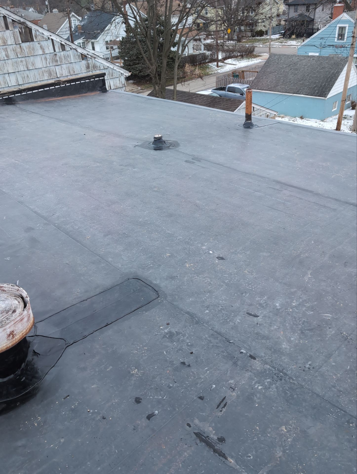 Commercial Flat Roof Replacement by Nitro Roofing and Construction