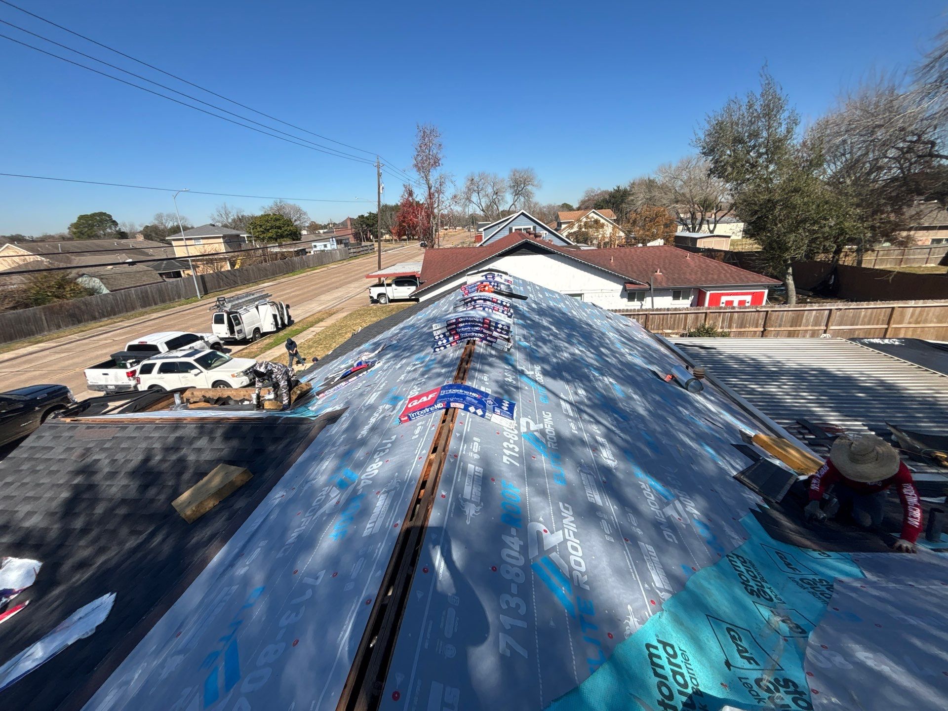 Residential Roof Replacement using GAF HDZ - Charcoal shingles by Elite Roofing LLC