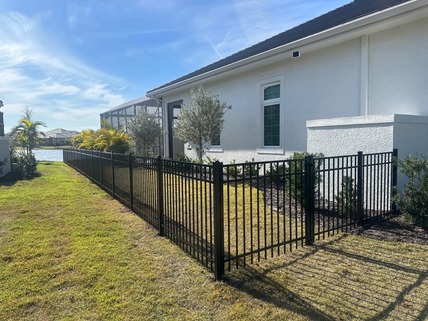 Aluminum Fence Installation using Black 3 Rail Aluminum Fence by Asap fence and gates, LLC