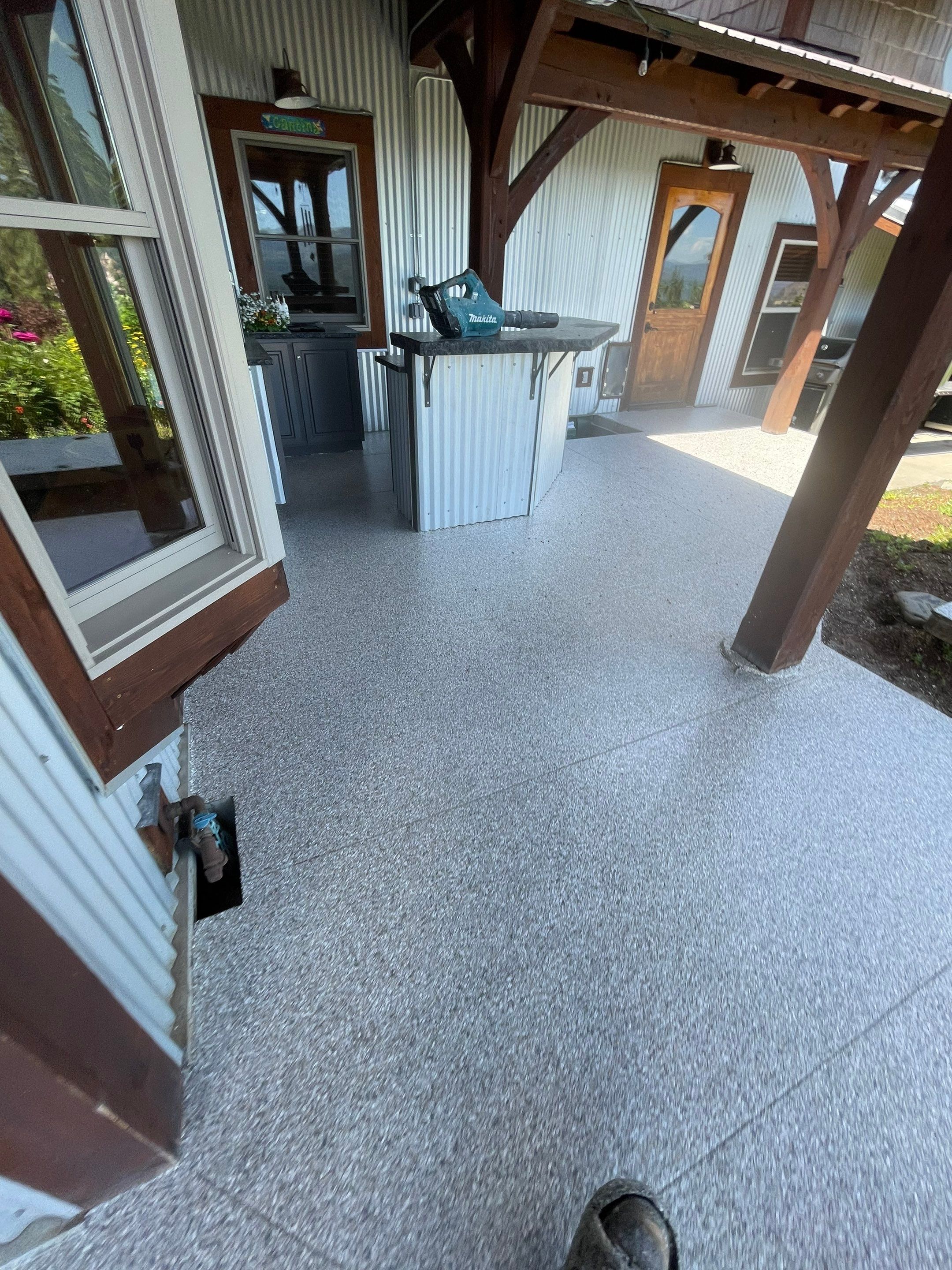 Patio Transformation using Mt Everest by Croc Coatings, LLC